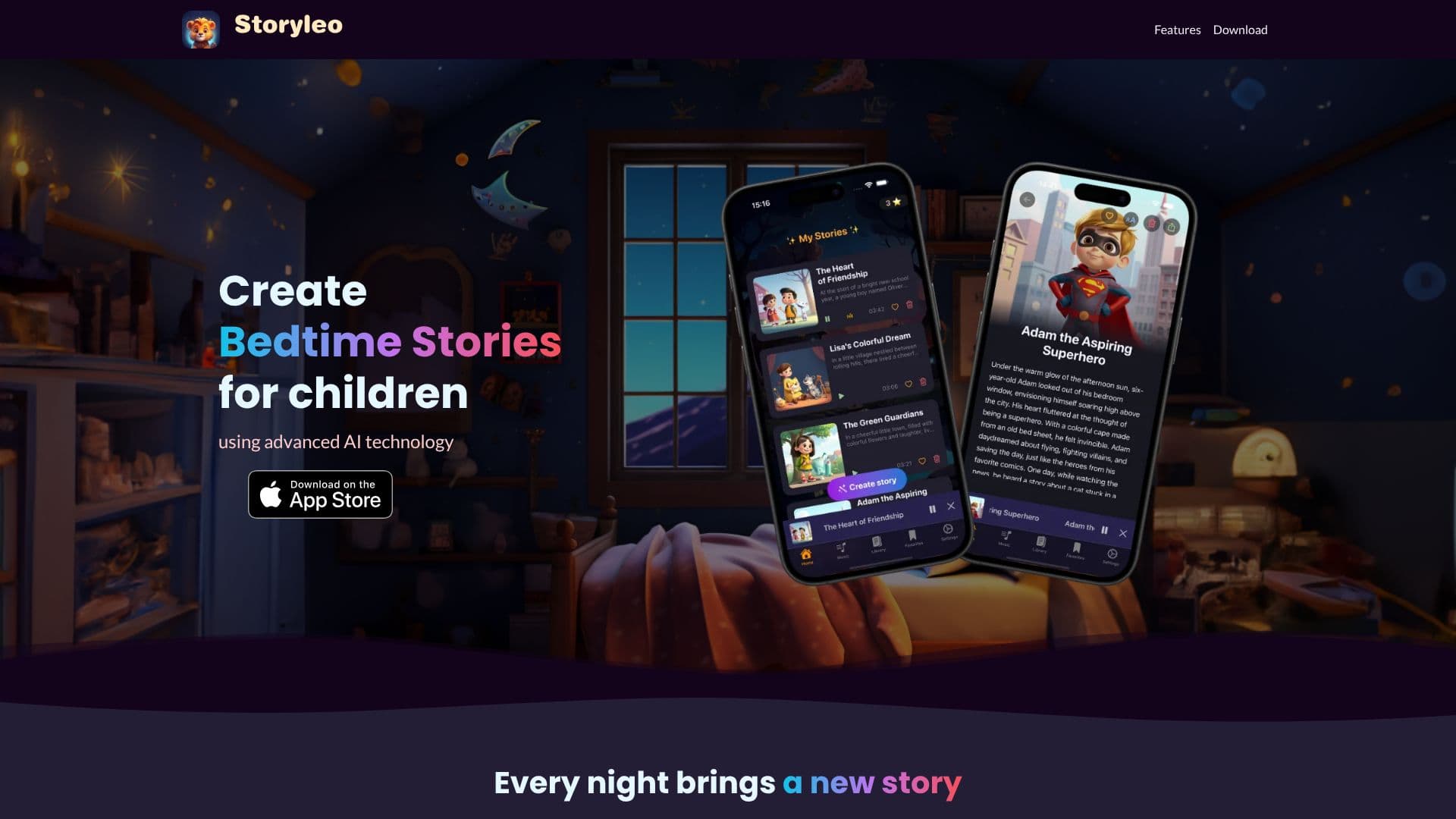 Captura de pantalla de Storyleo - Cuentos para Dormir con IA