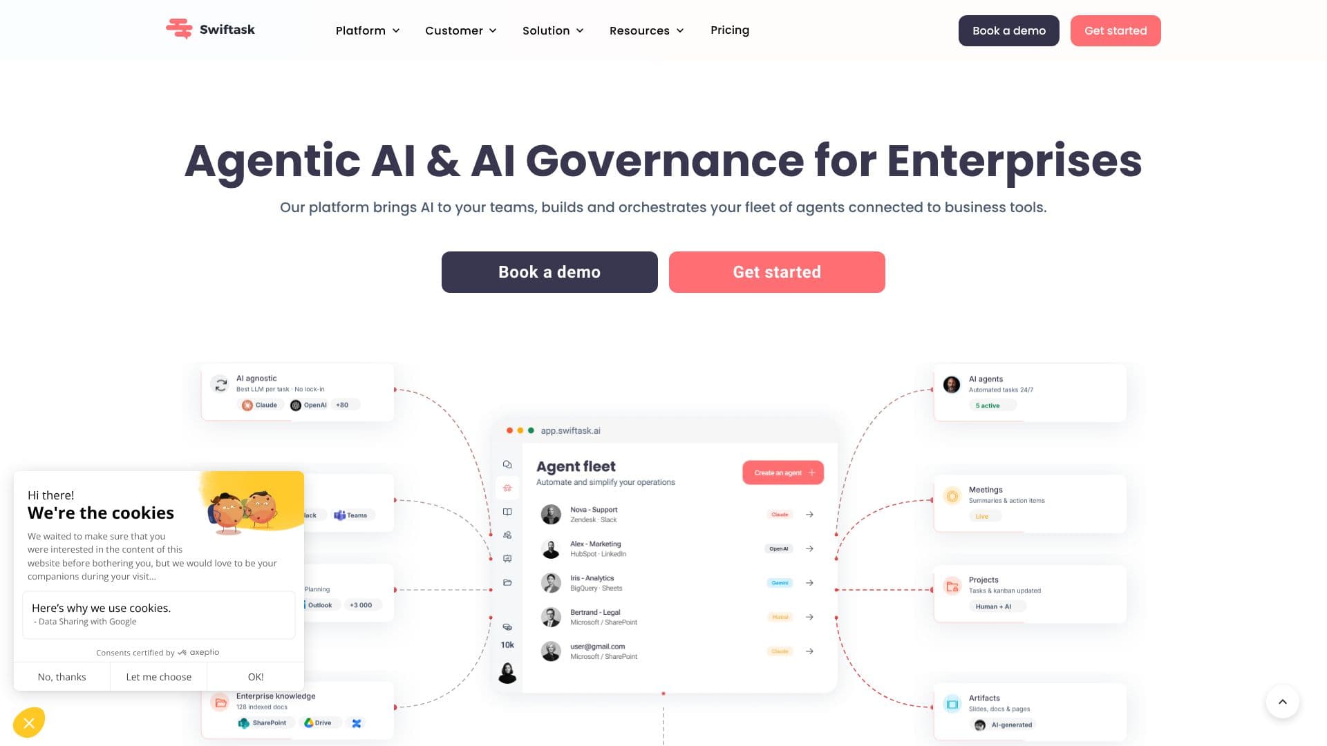 Swiftask Enterprise AI Platform のスクリーンショット