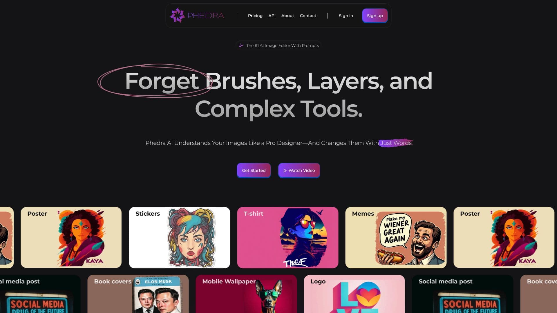 Phedra AI Image Editor のスクリーンショット