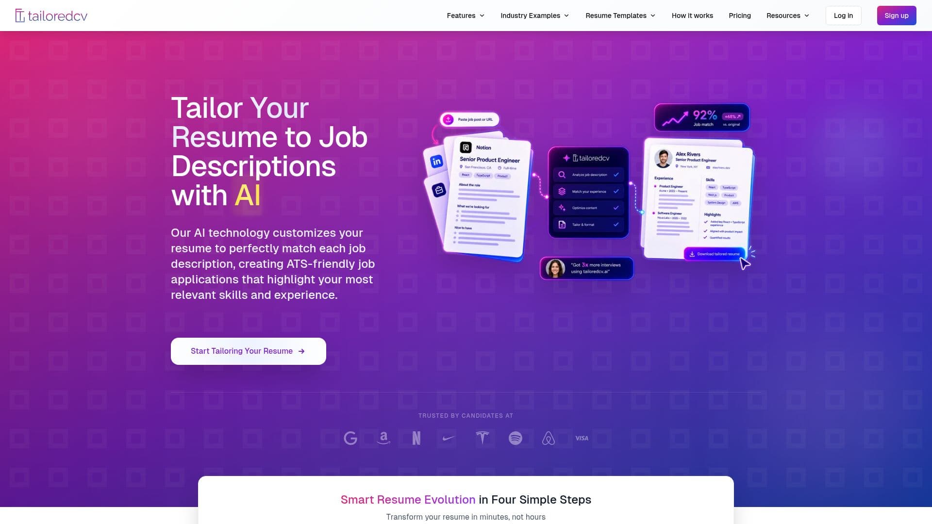 TailoredCV screenshot