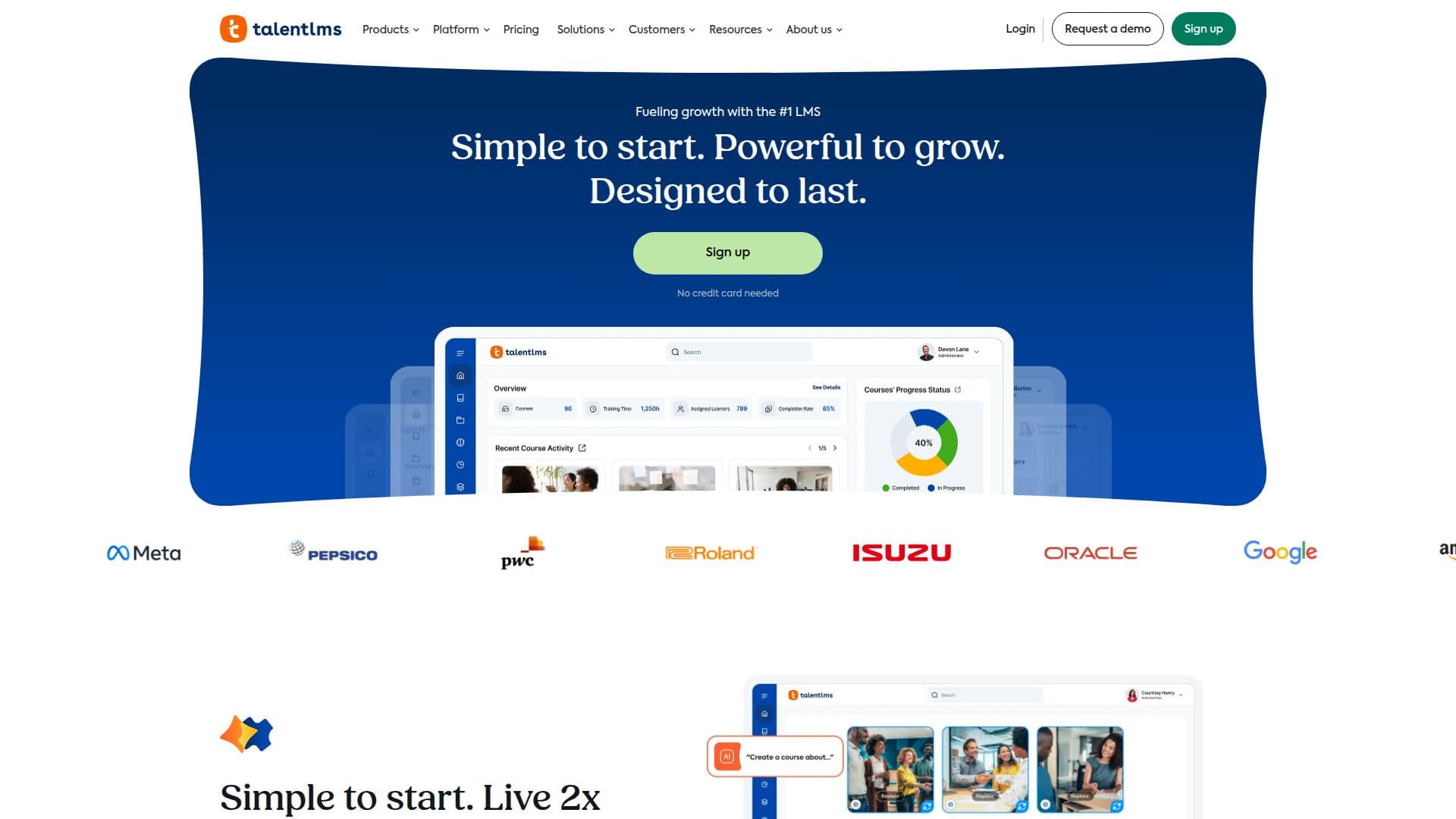 لقطة شاشة لـ TalentLMS