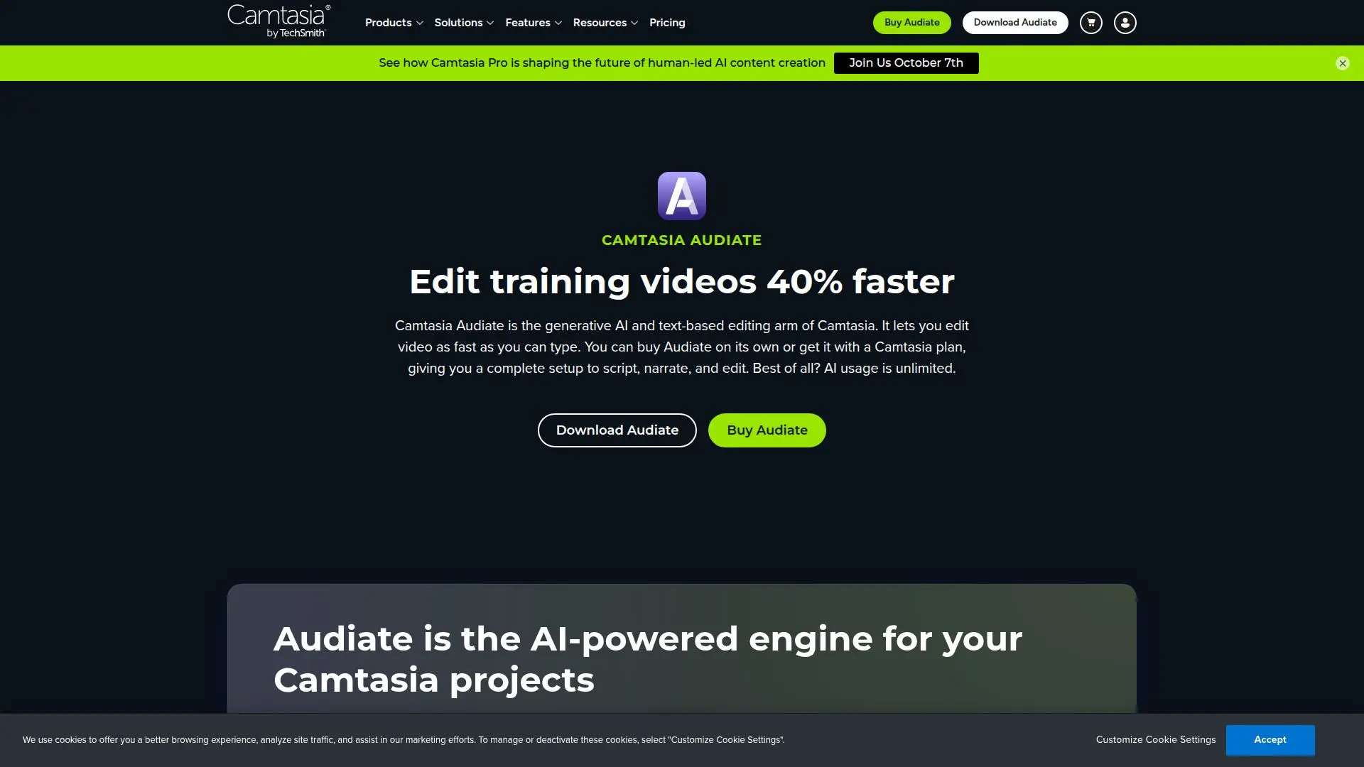 Camtasia Audiate screenshot