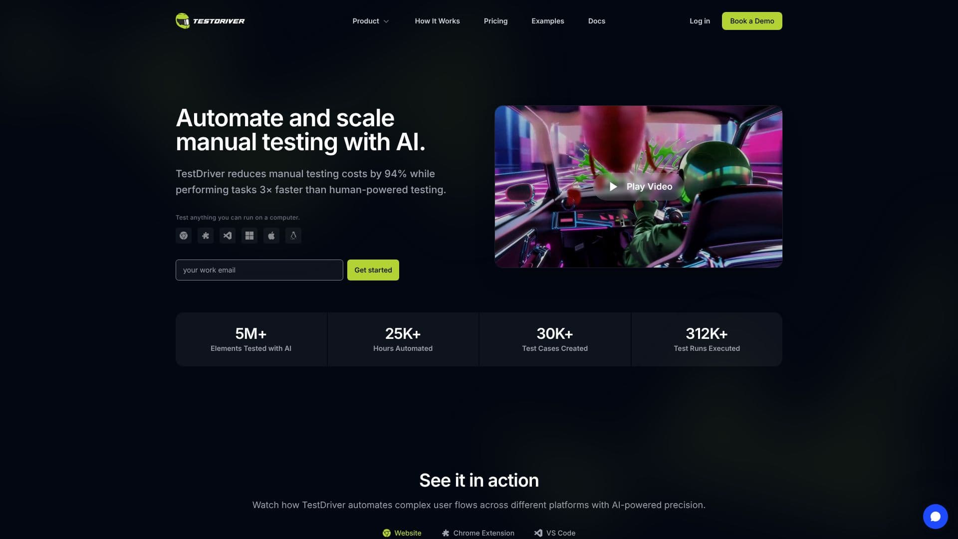 لقطة شاشة لـ TestDriver AI UI Testing