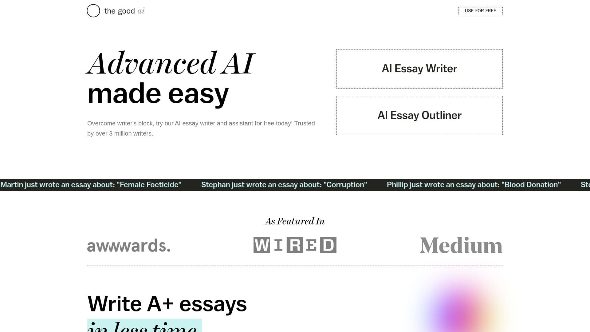 Capture d’écran de The Good AI