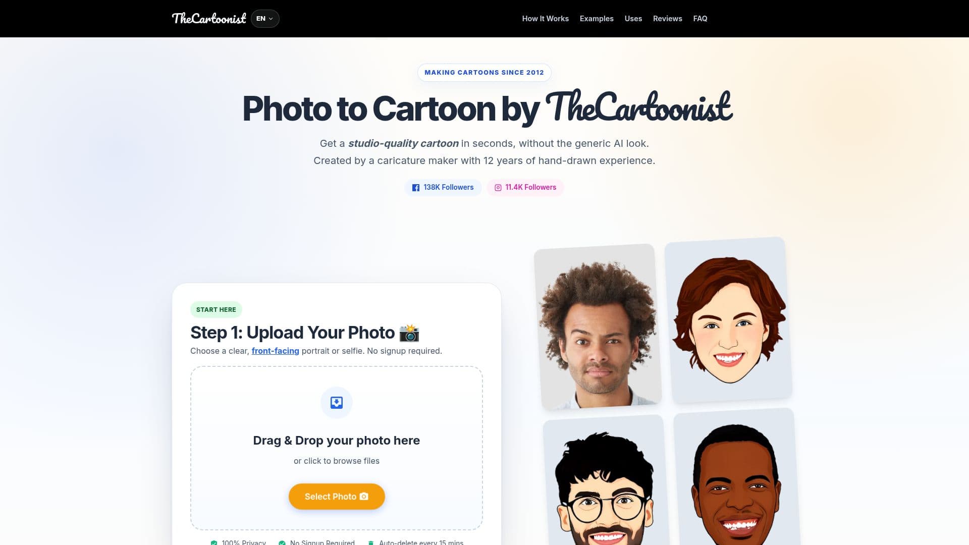 Screenshot von TheCartoonist.Studio