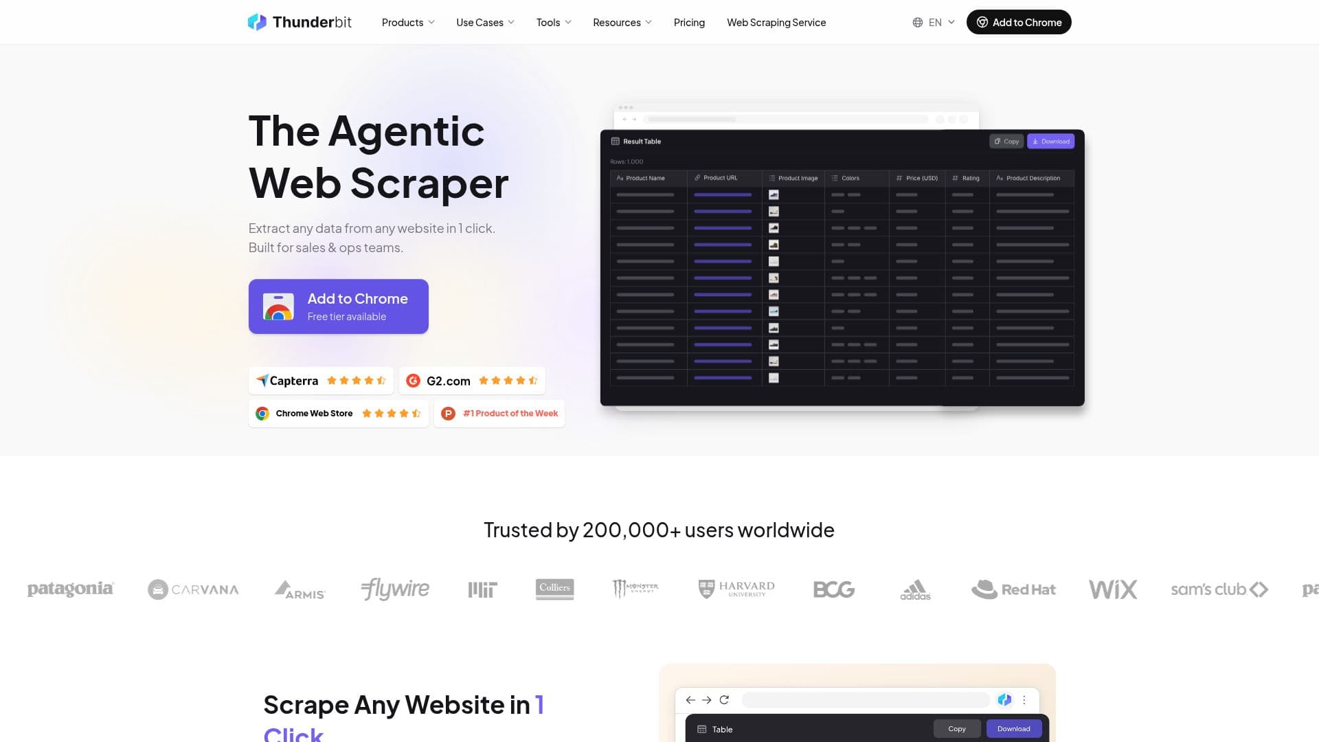 Thunderbit: 智能网页抓取工具 截图