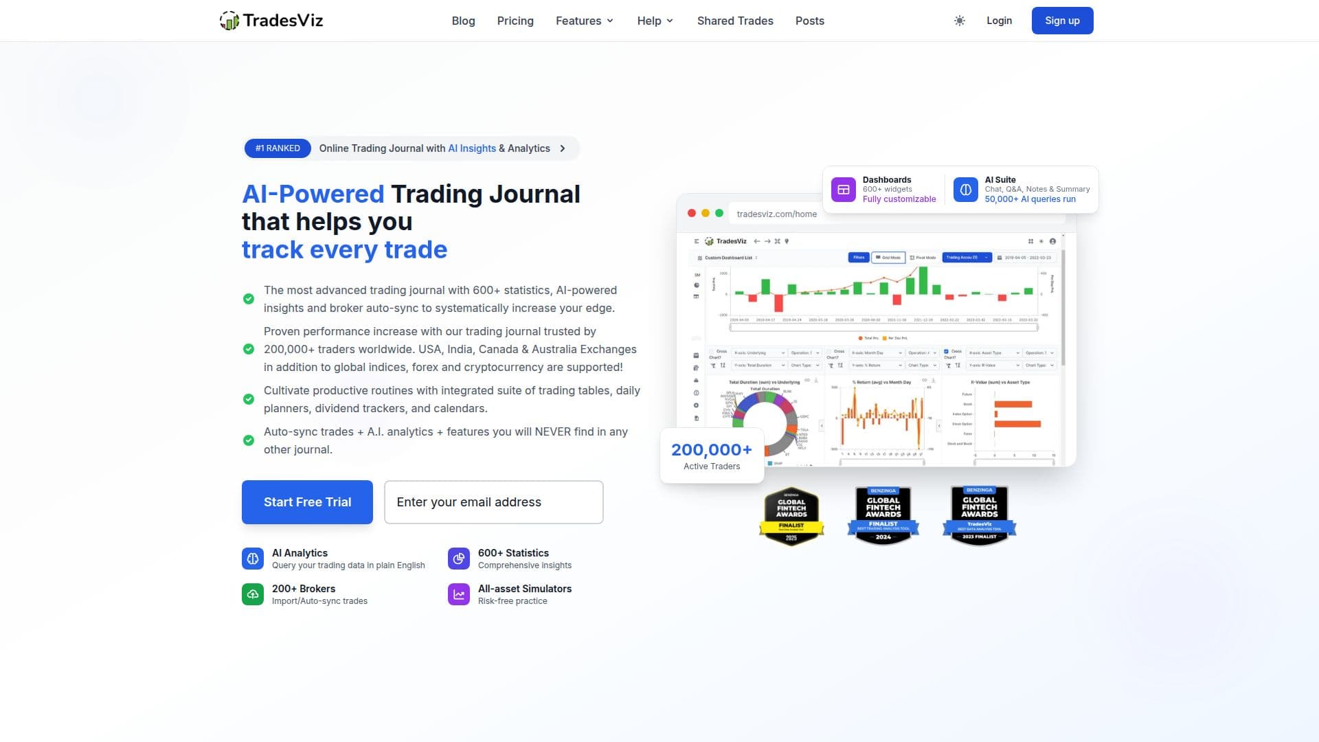 لقطة شاشة لـ TradesViz