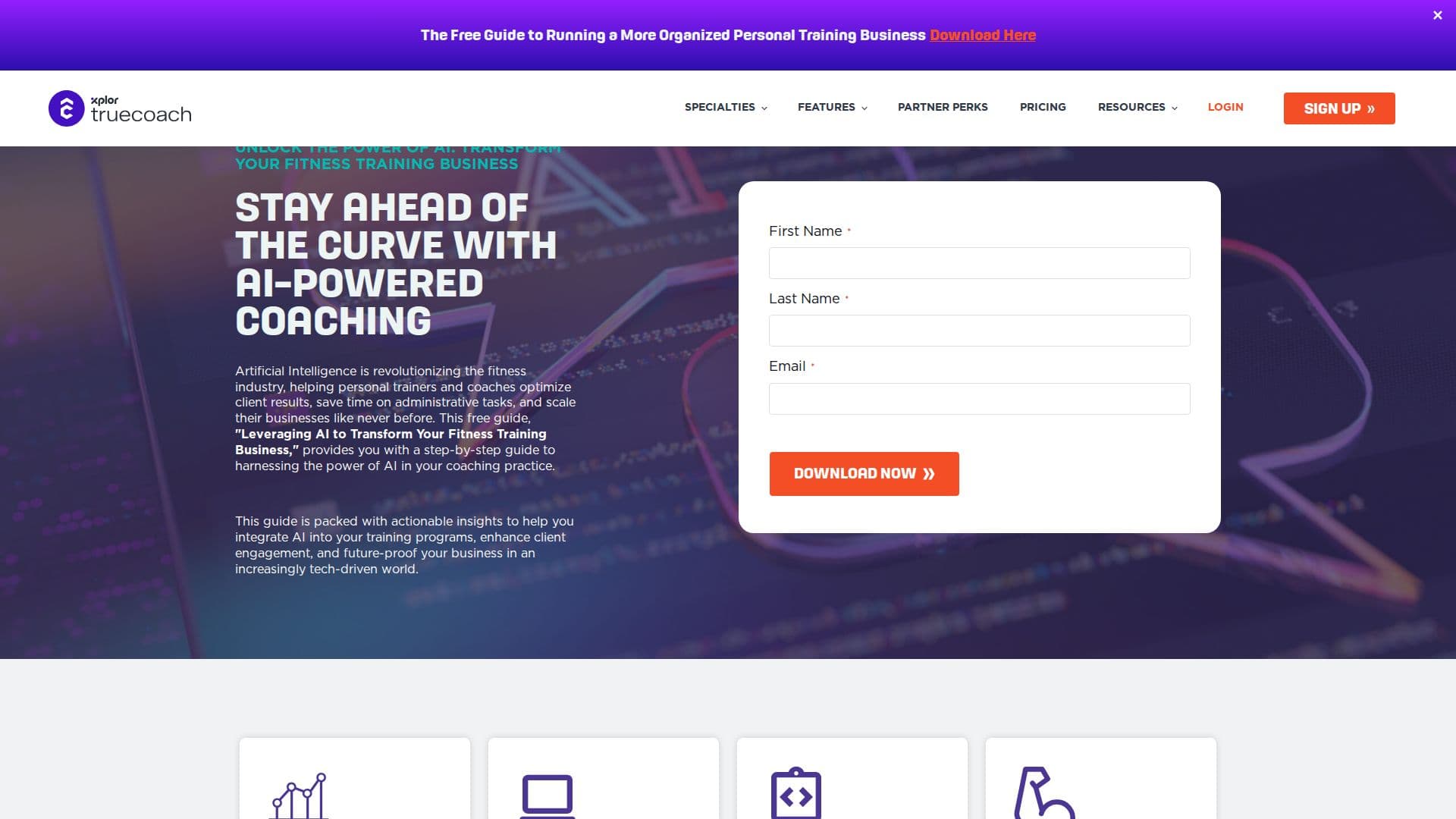 TrueCoach screenshot