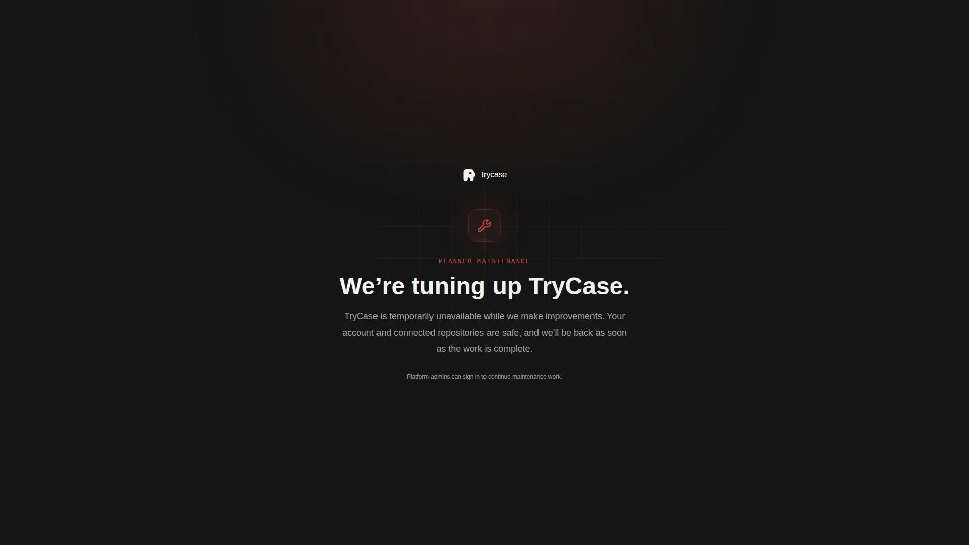 Screenshot von TryCase