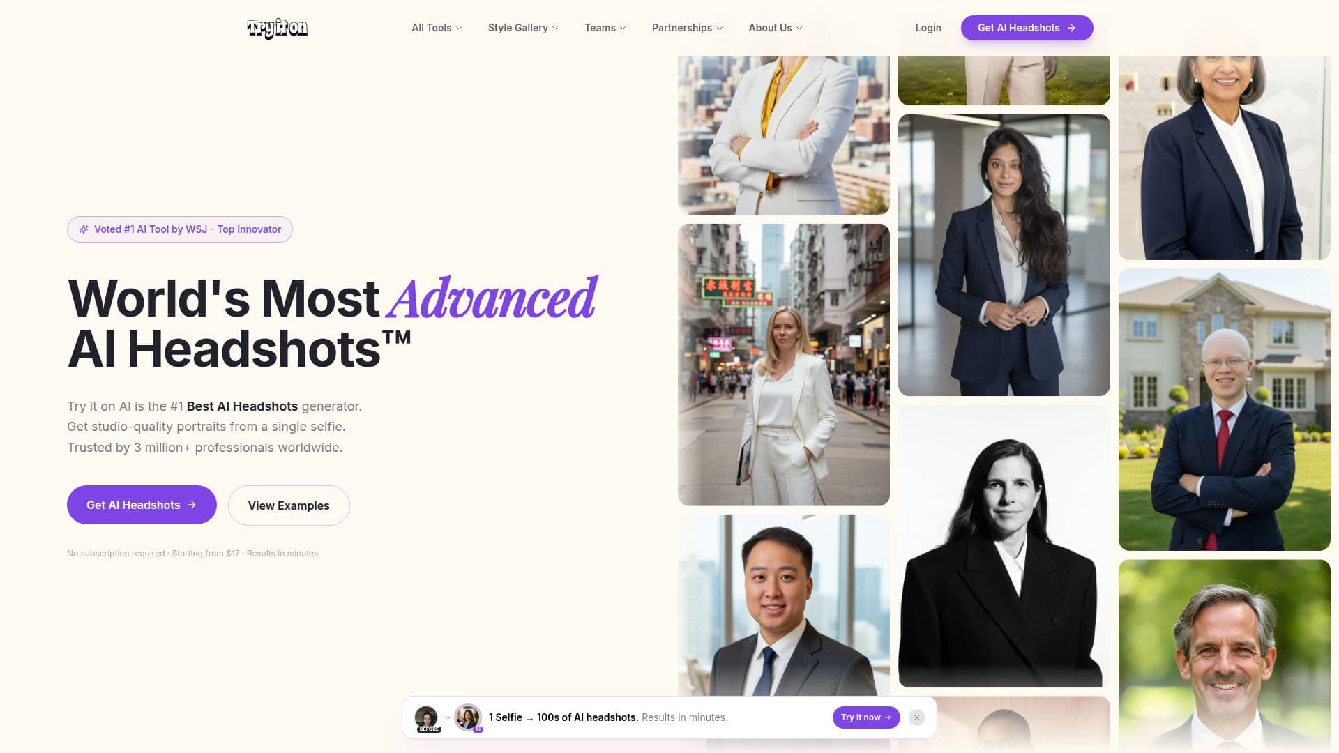 Try it on AI screenshot