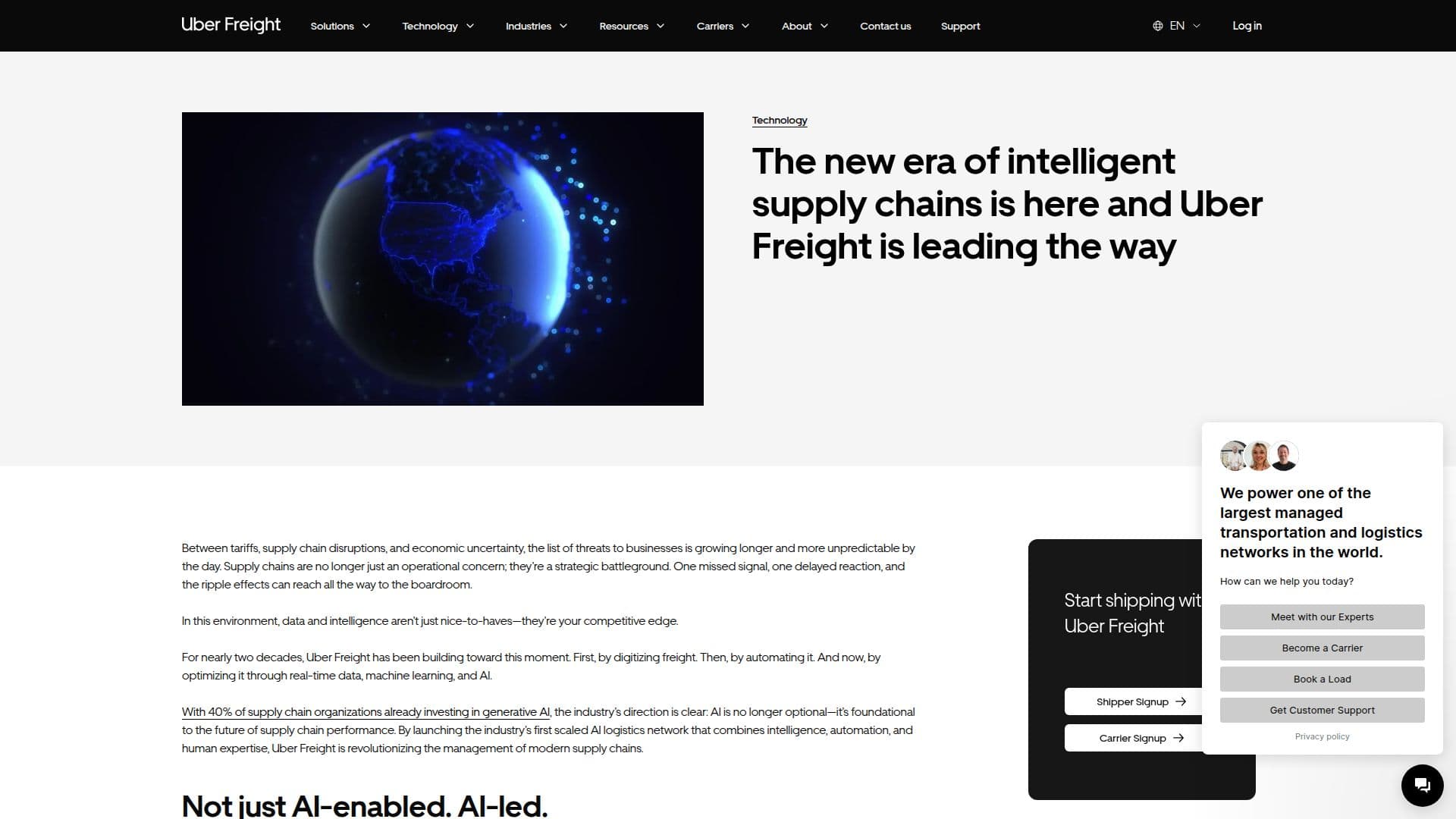 Uber Freight screenshot