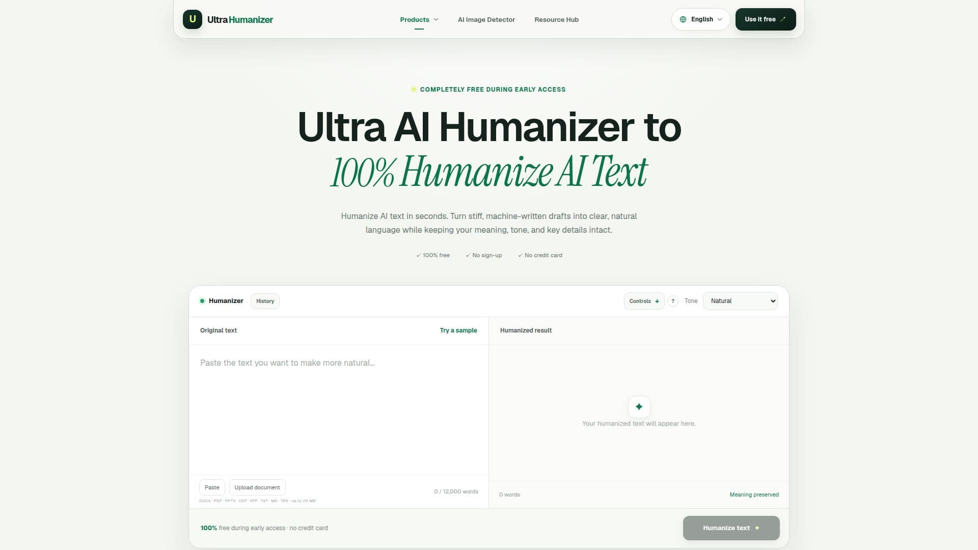 Capture d’écran de UltraHumanizer