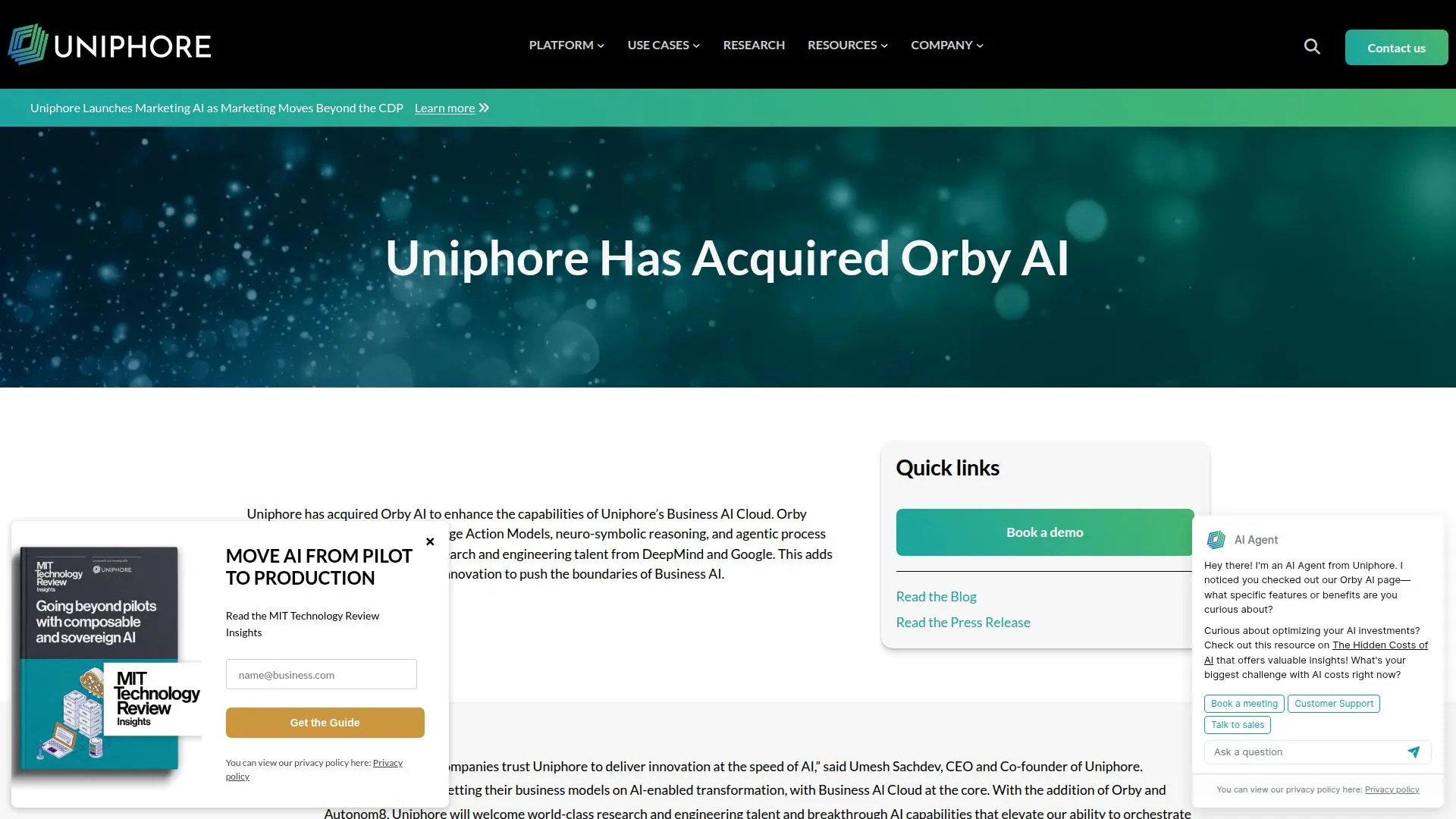 Captura de pantalla de Orby AI
