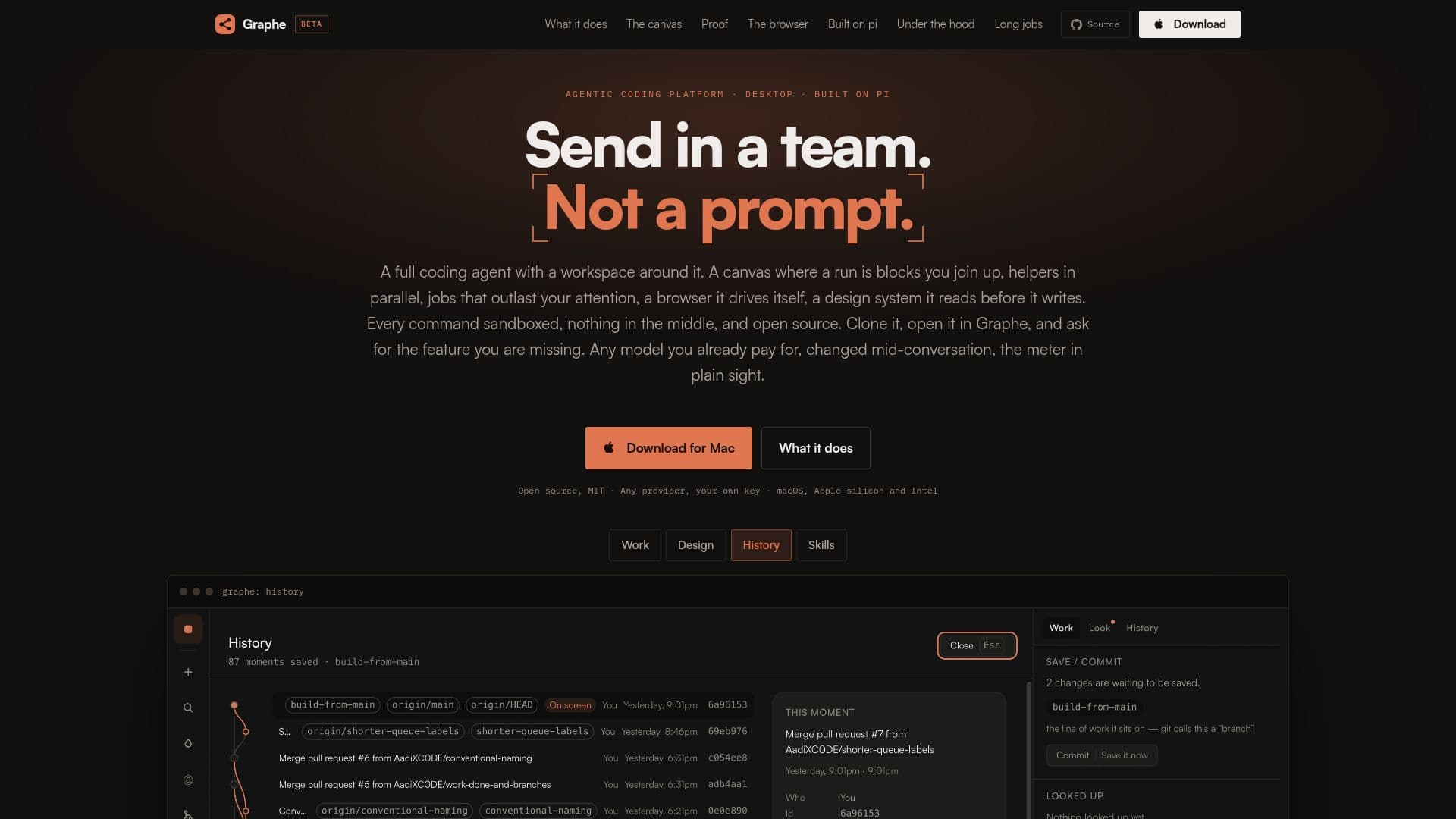Graphe: Agentic Coding Platform screenshot
