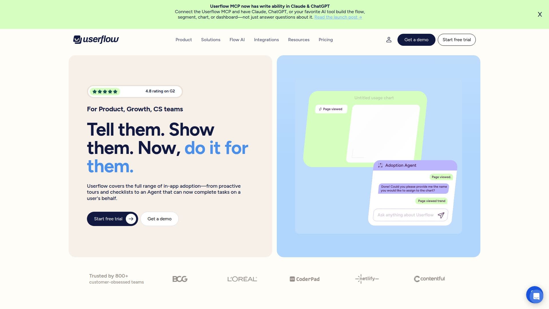 Tangkapan layar Userflow