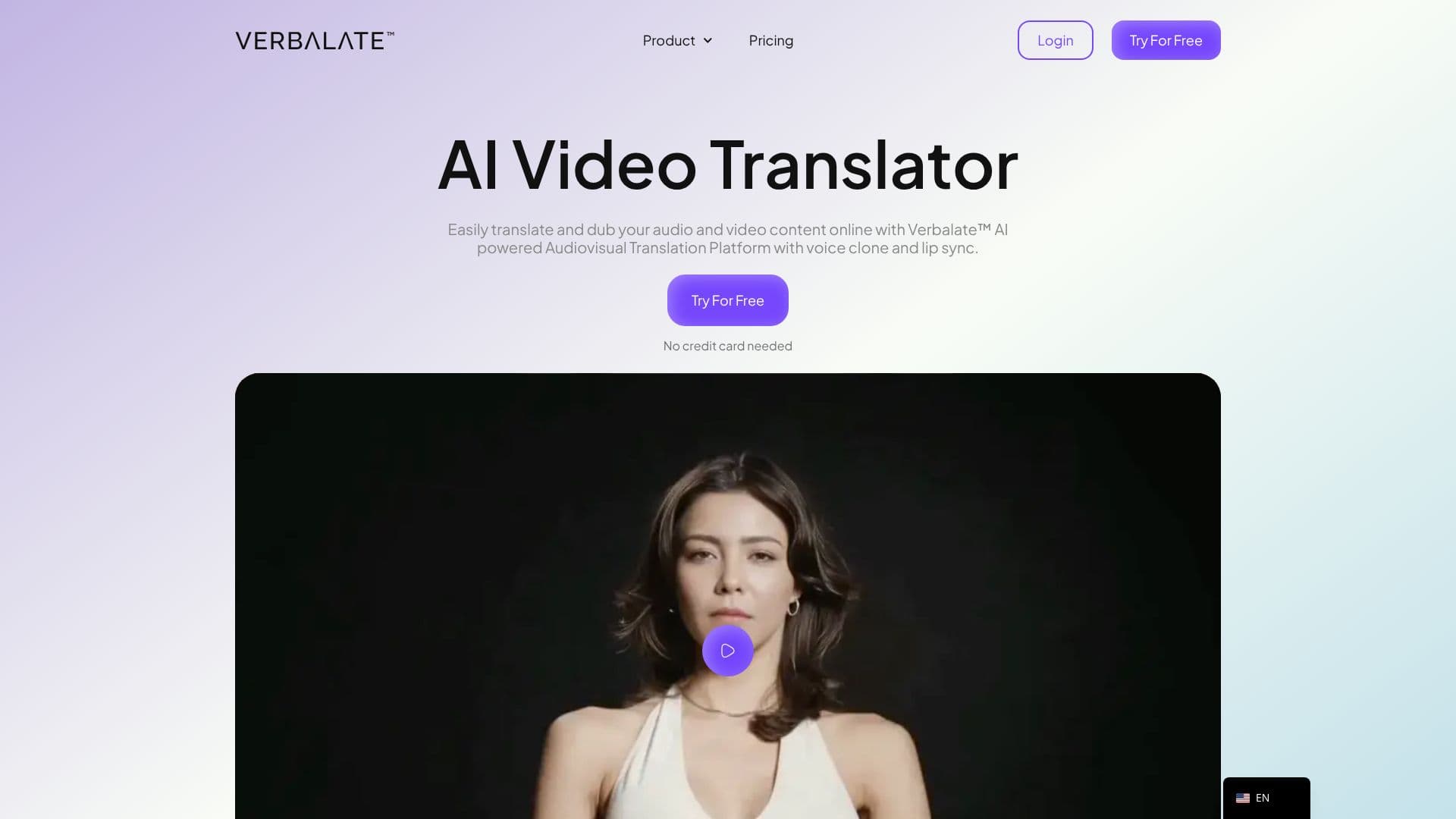 Tangkapan layar Terjemahan Video Verbalate™