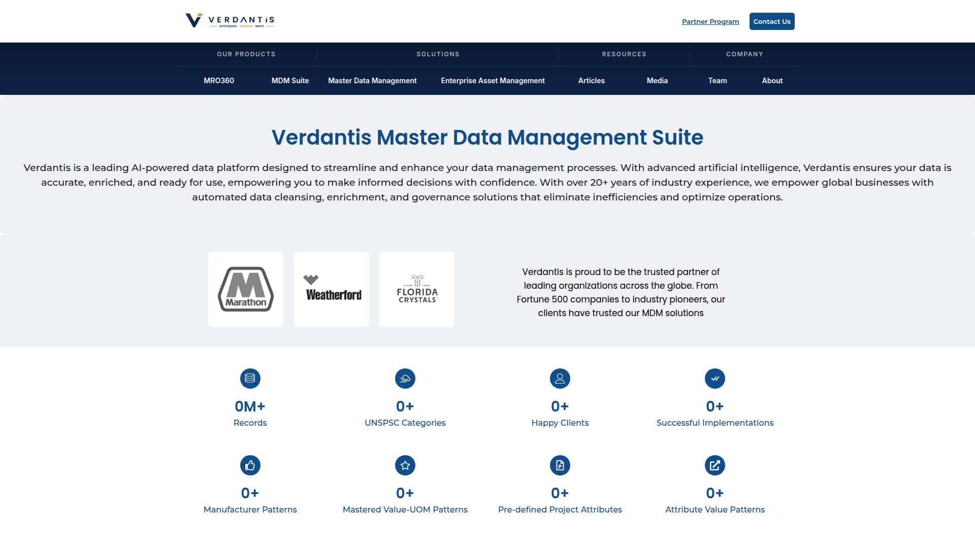 Verdantis MDM Suite screenshot