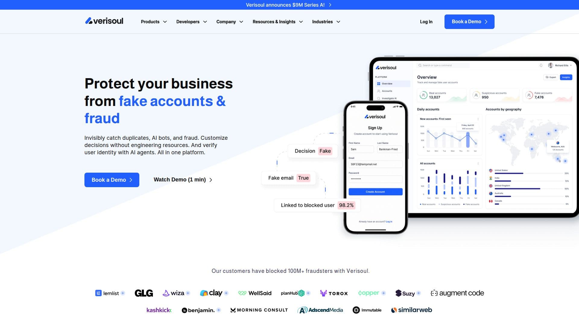 Plateforme de Détection de Fraude Verisoul screenshot
