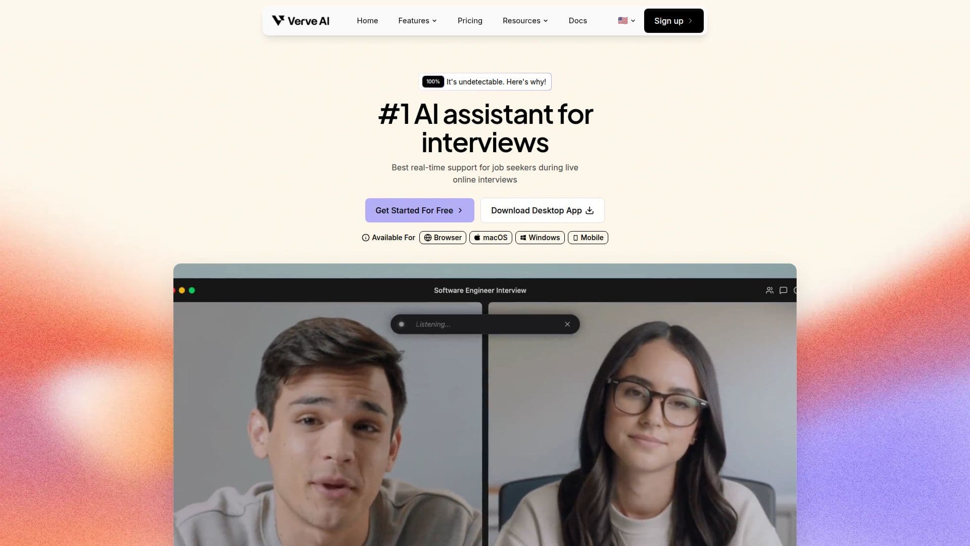Capture d’écran de Verve AI