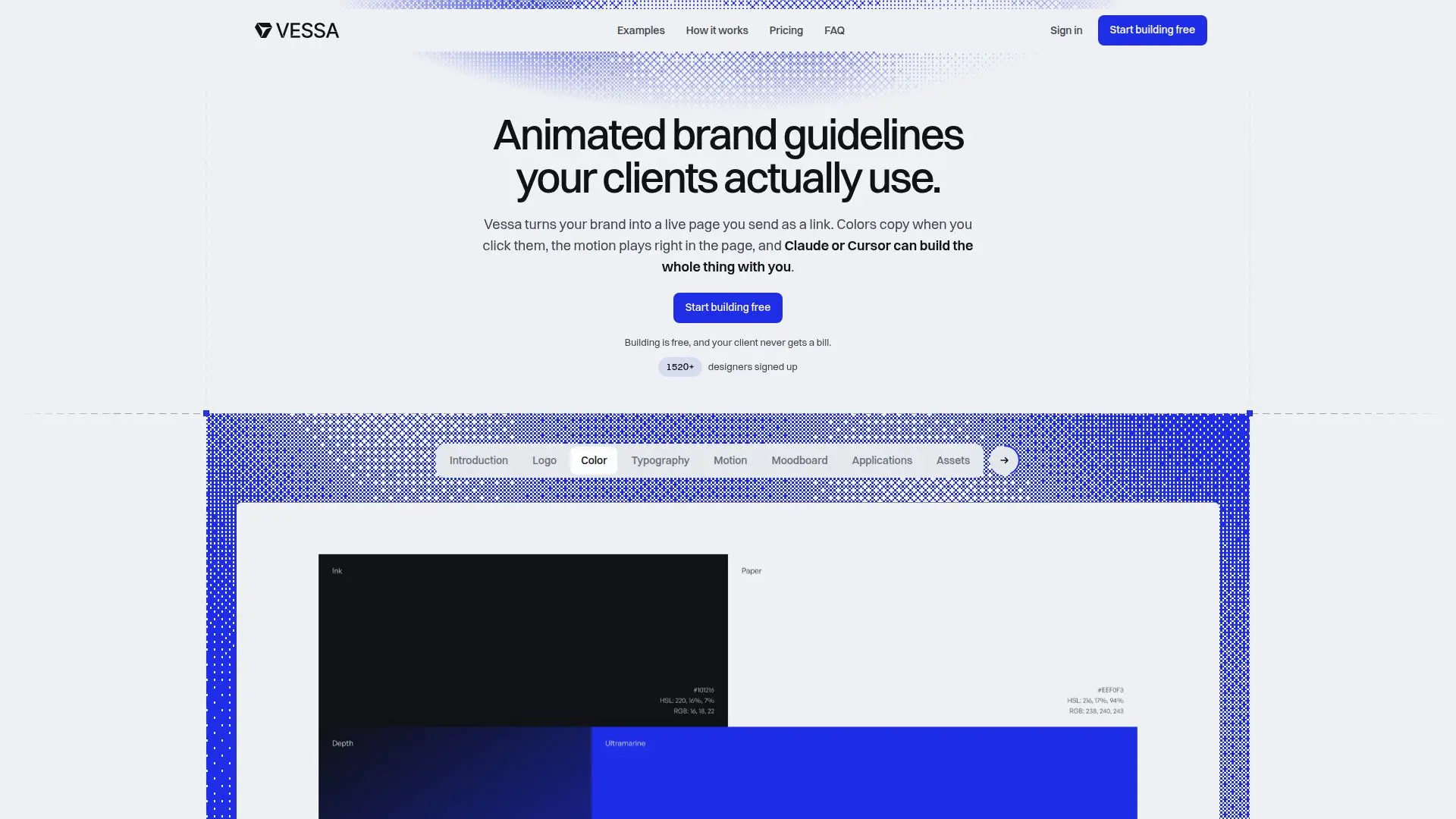 Screenshot von Vessa