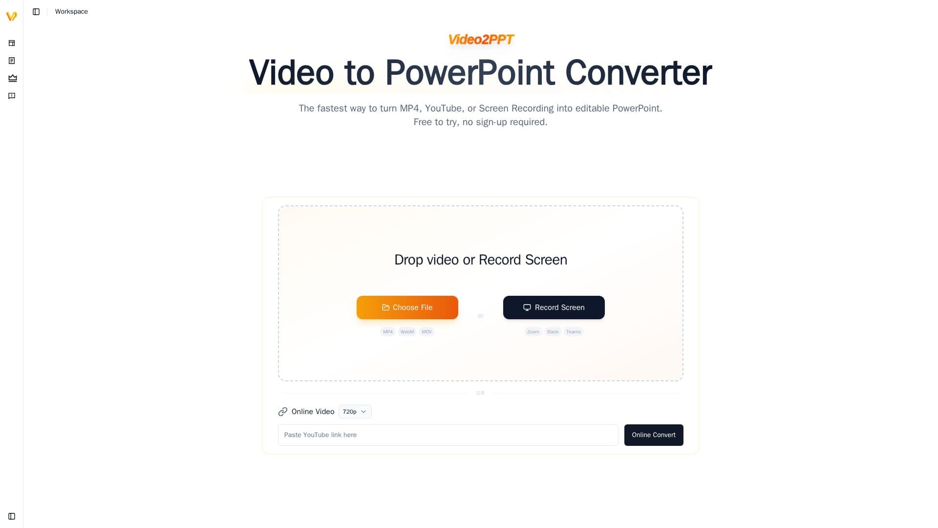 لقطة شاشة لـ Video2PPT
