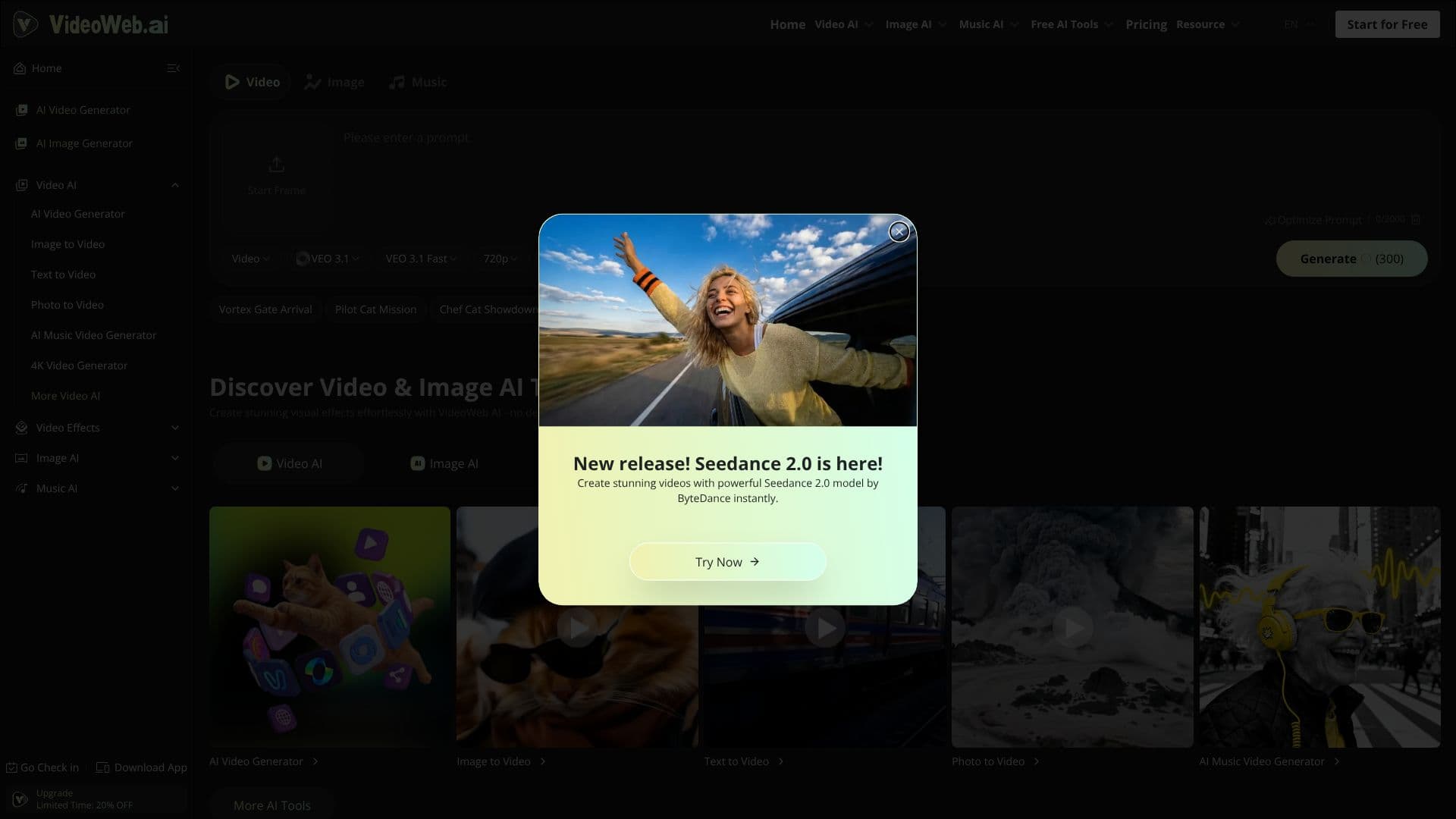 Captura de pantalla de VideoWeb AI