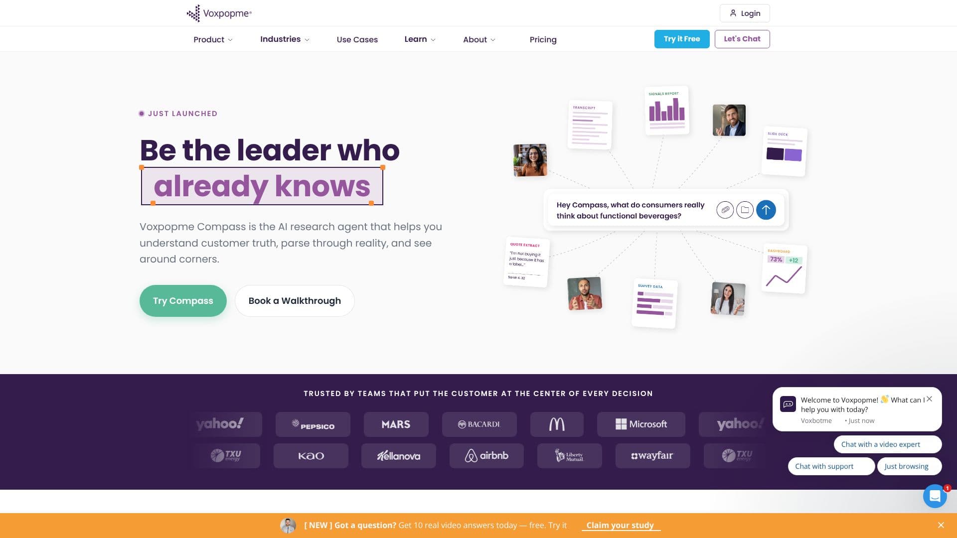 Voxpopme Qualitative Research Platform 스크린샷