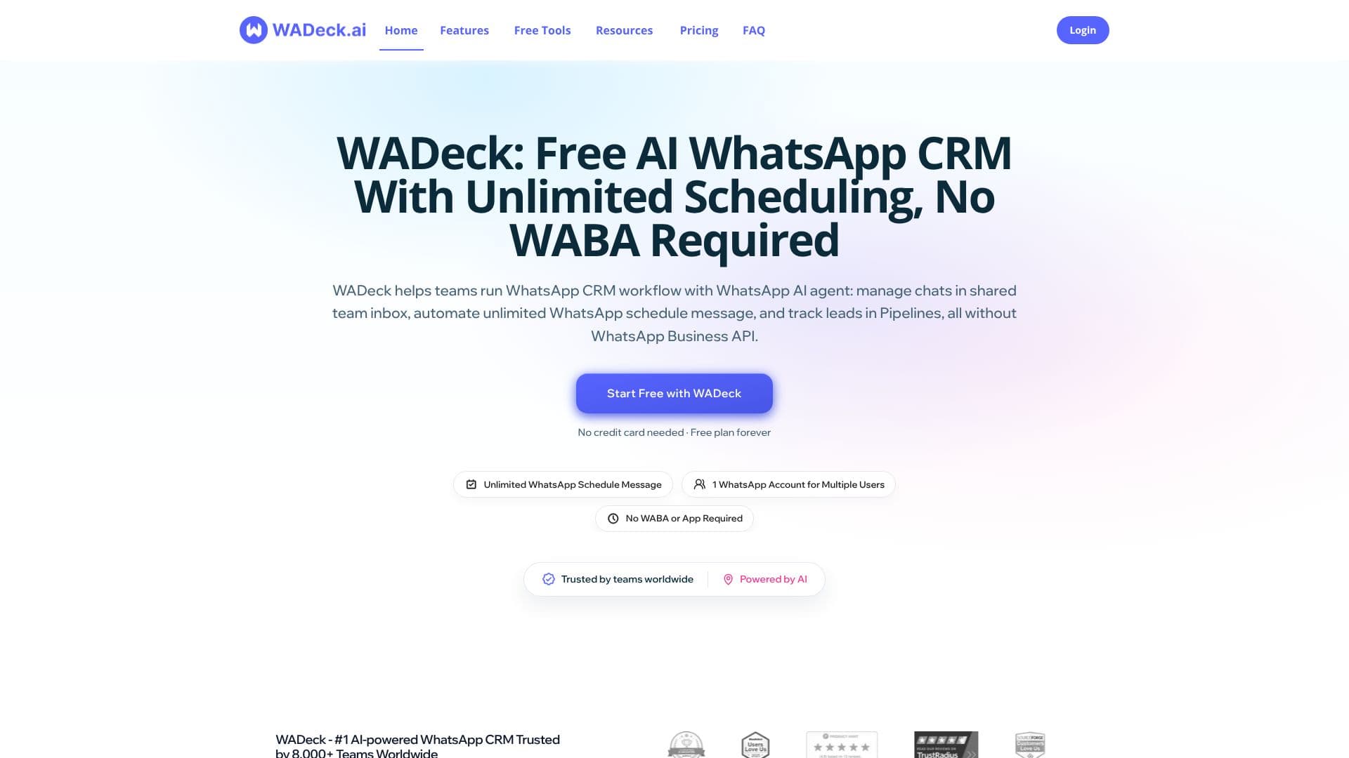 WADeck WhatsApp CRM 스크린샷