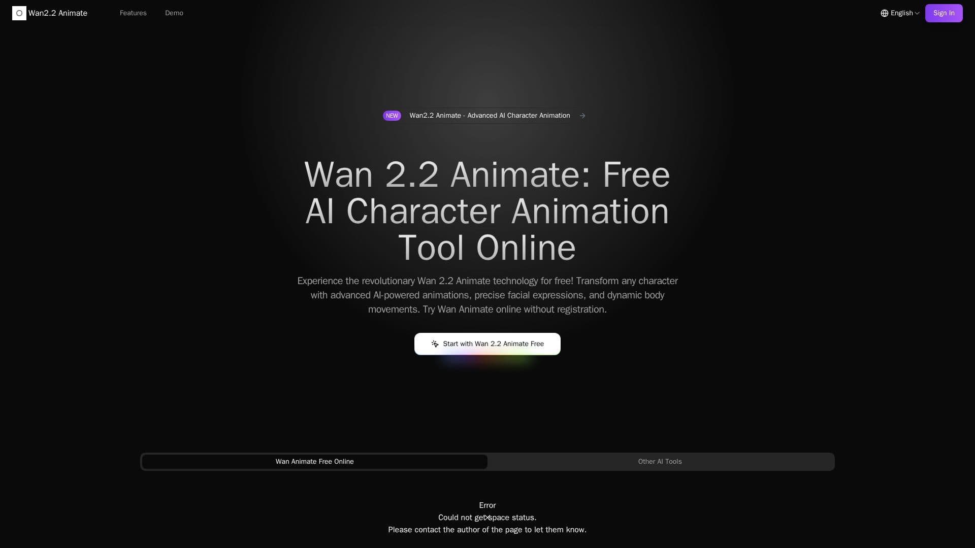 Wan 2.2 Animate screenshot