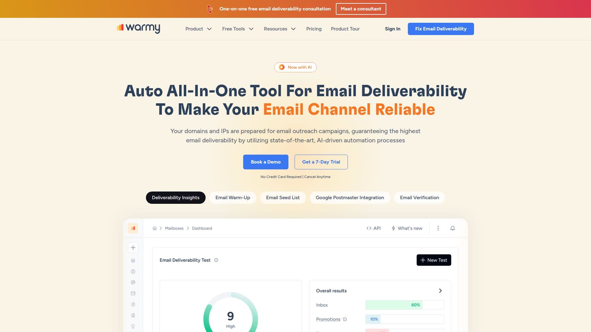 Warmy: Email Deliverability Tool screenshot