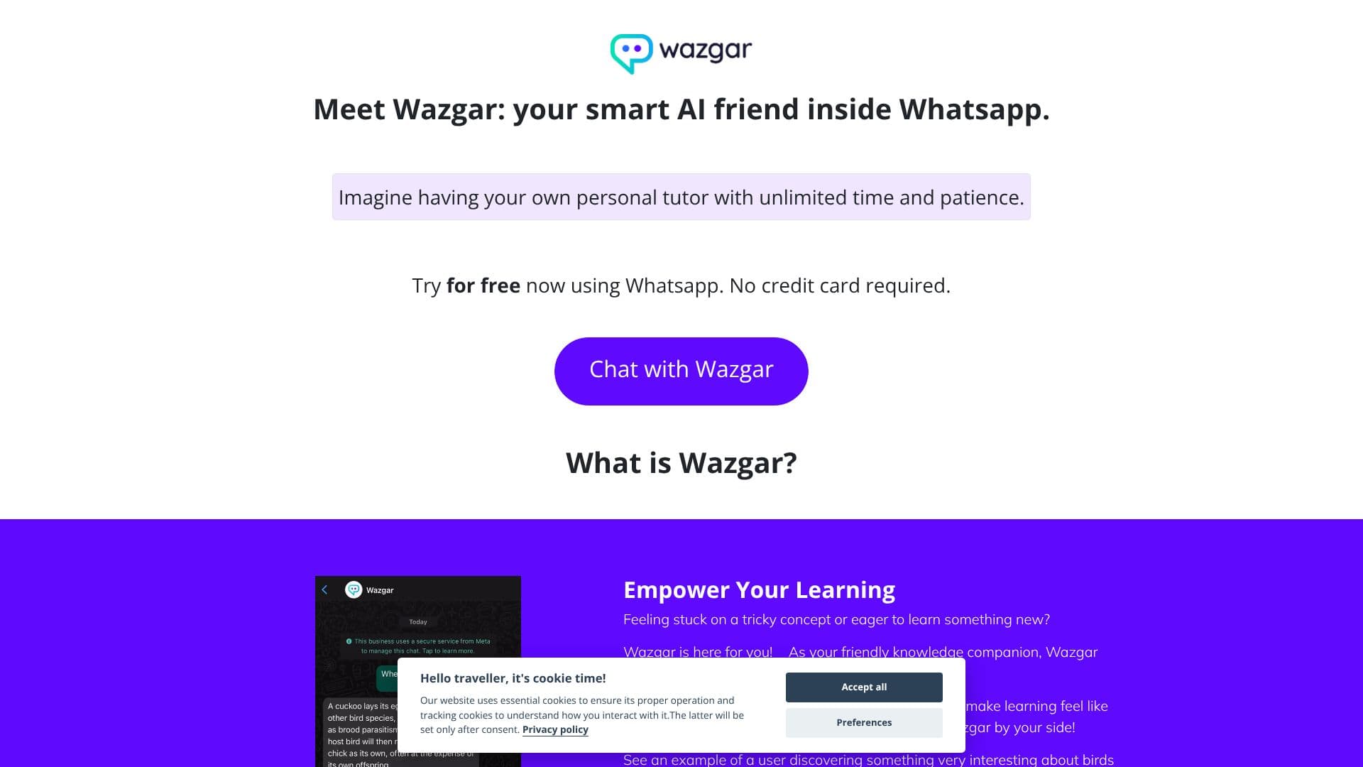 Wazgar Whatsapp AI Assistant 截图