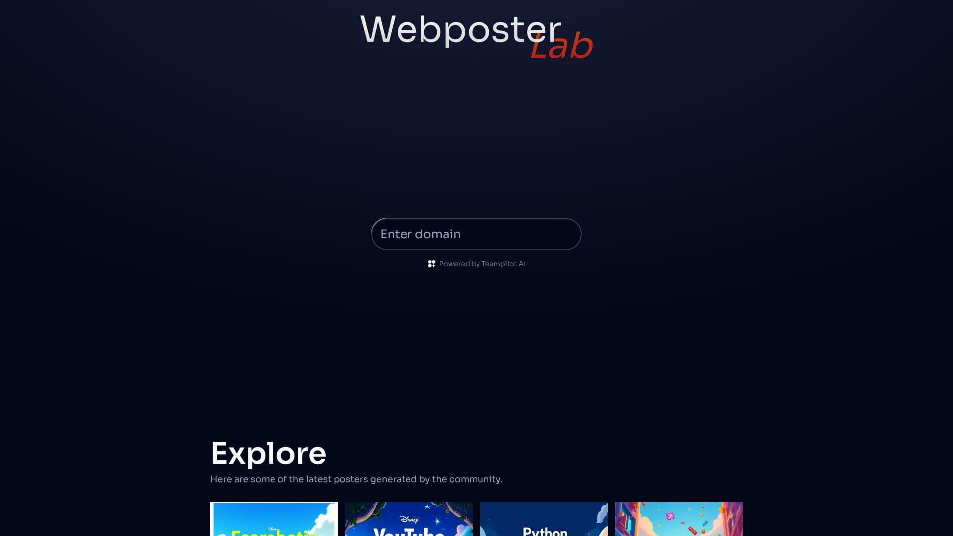 Capture d’écran de Webposter Lab