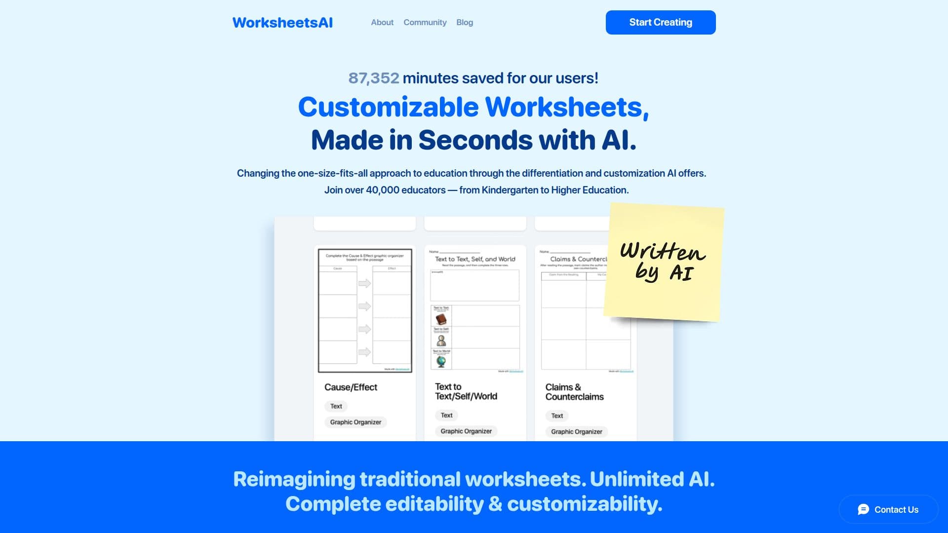 Worksheets AI screenshot