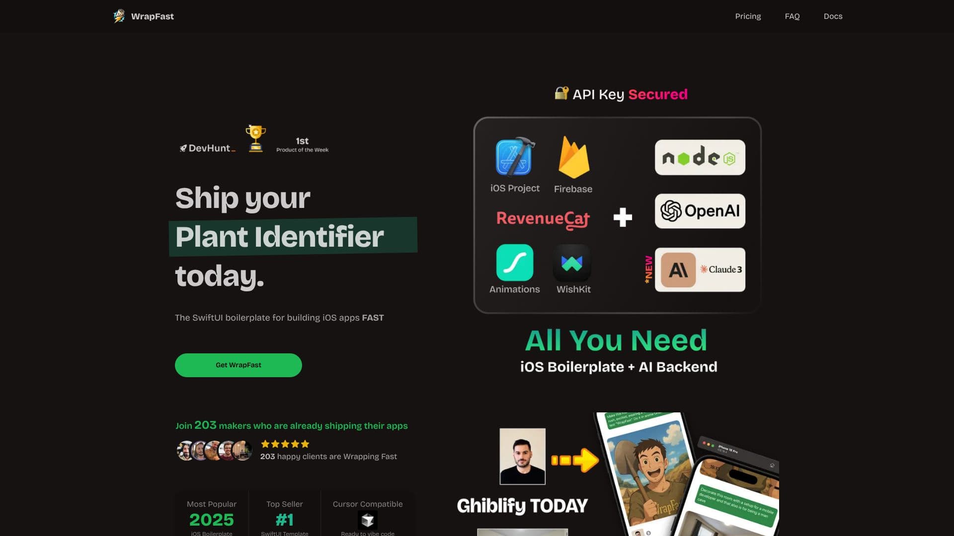 Screenshot von WrapFast iOS Boilerplate