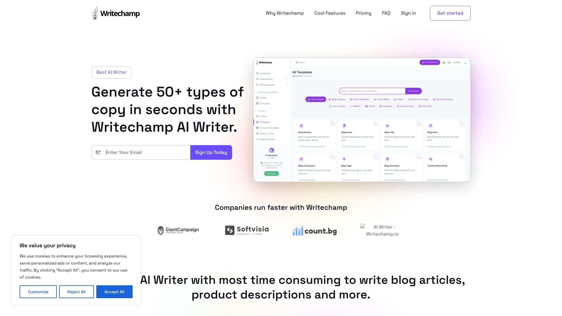 Writechamp AI Writer 截图