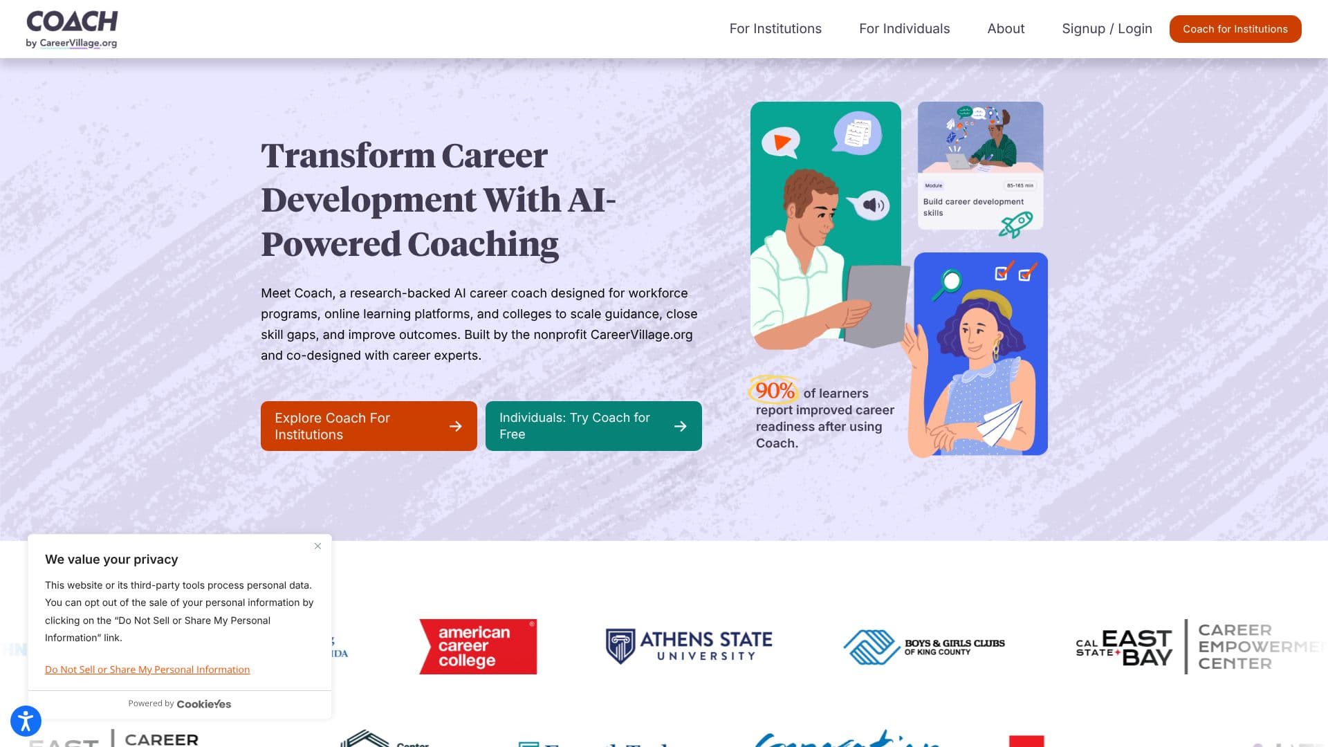 Screenshot von COACH: KI-Karrierecoach