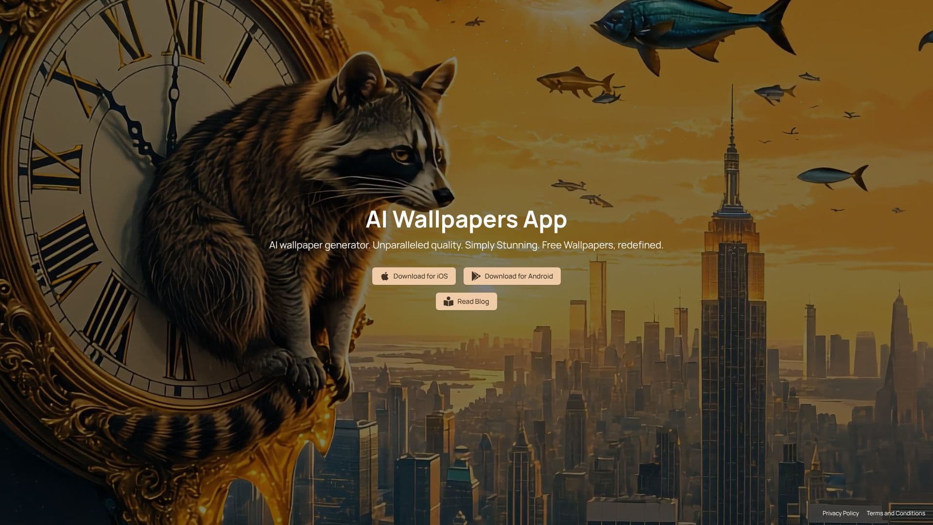 Screenshot von AiWallz - KI-Hintergründe