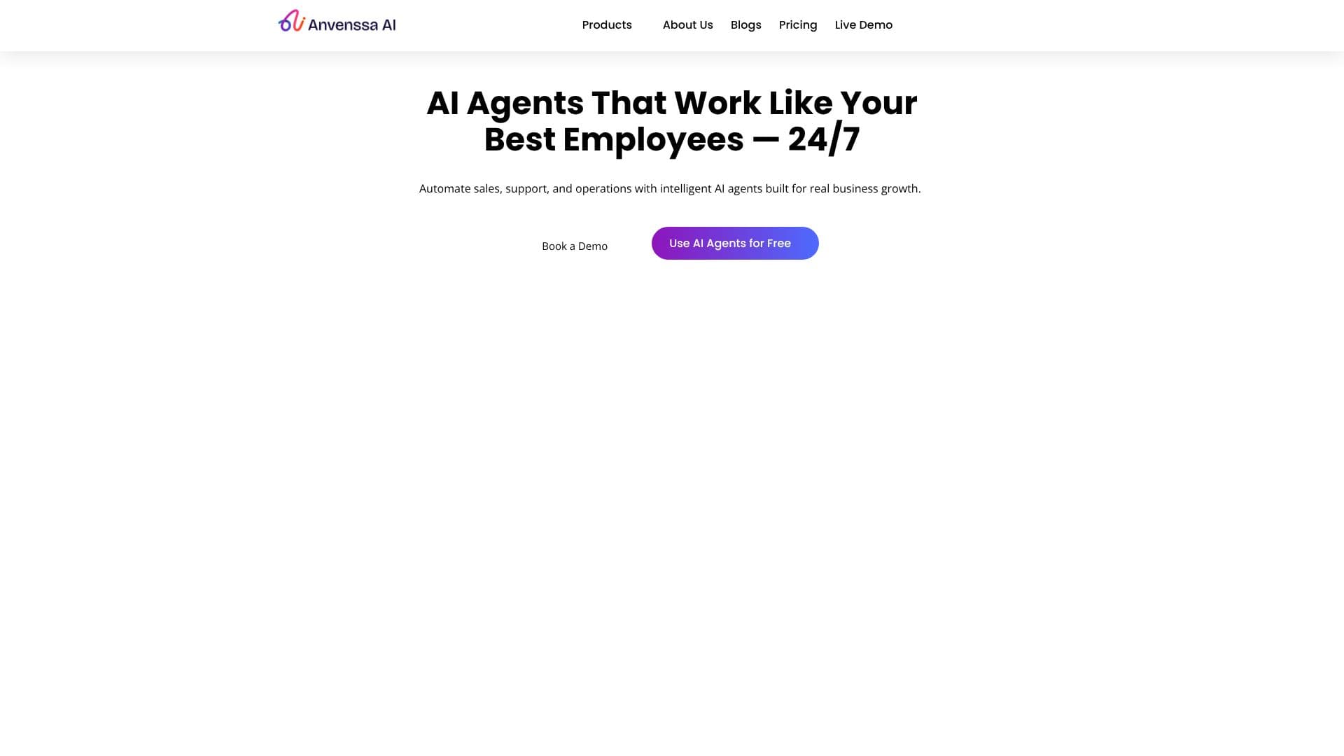 Anvenssa AI Agents screenshot