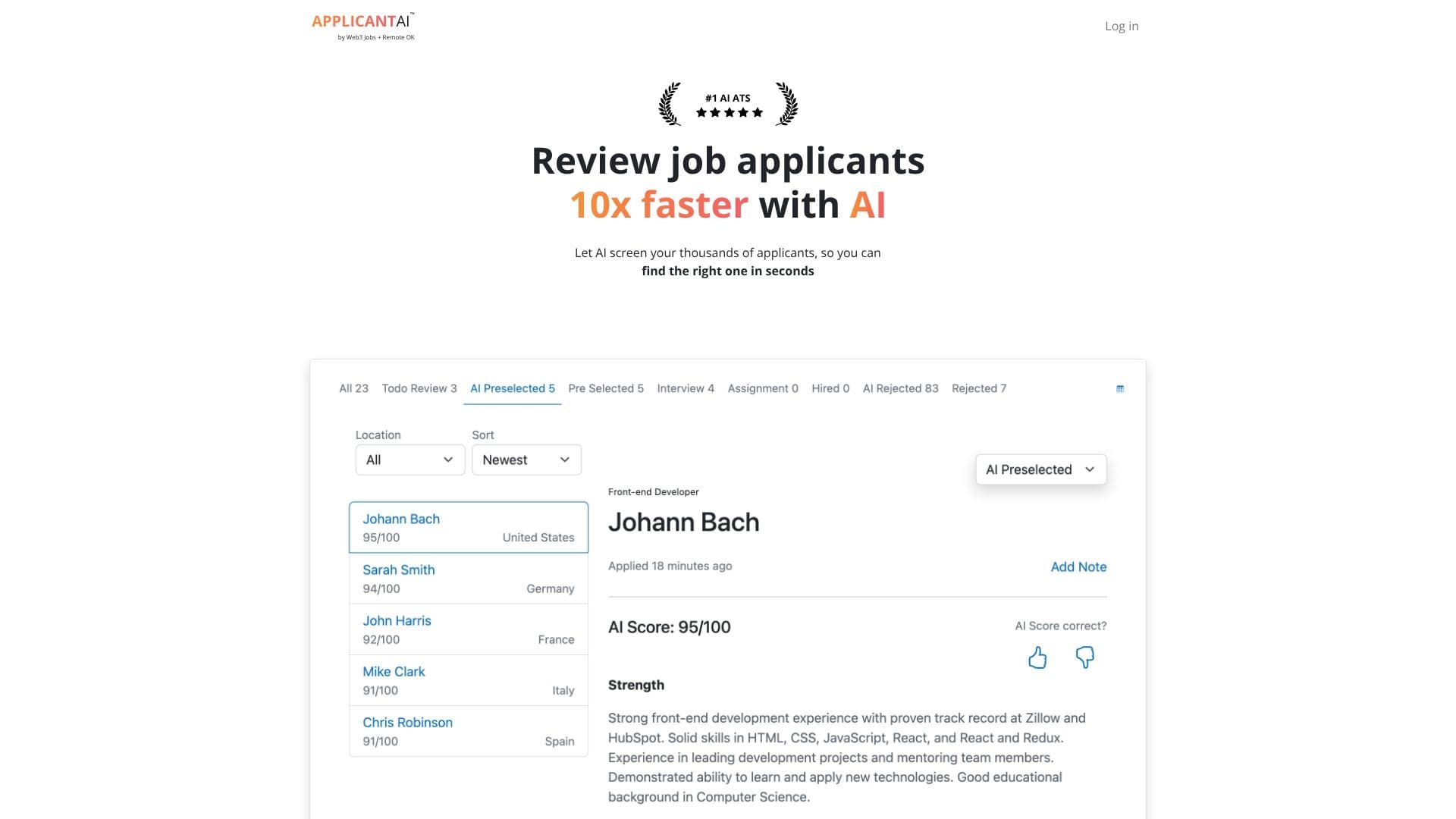 Скриншот Applicant AI