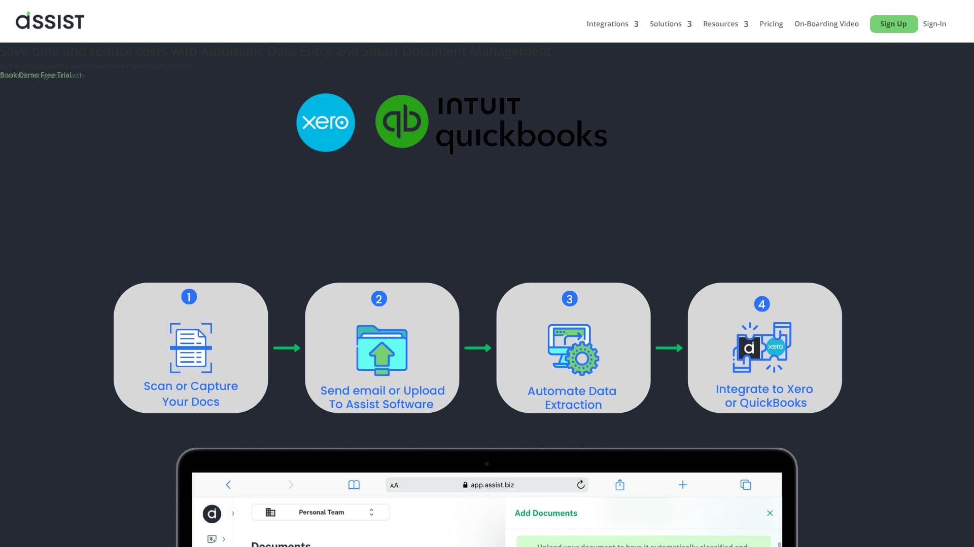 Screenshot von ASSIST.biz Dokumentenmanagement
