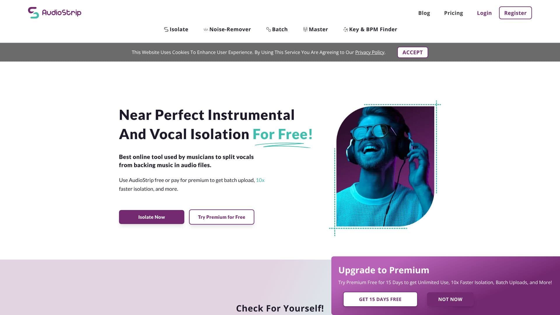 AudioStrip Vocal Isolator screenshot