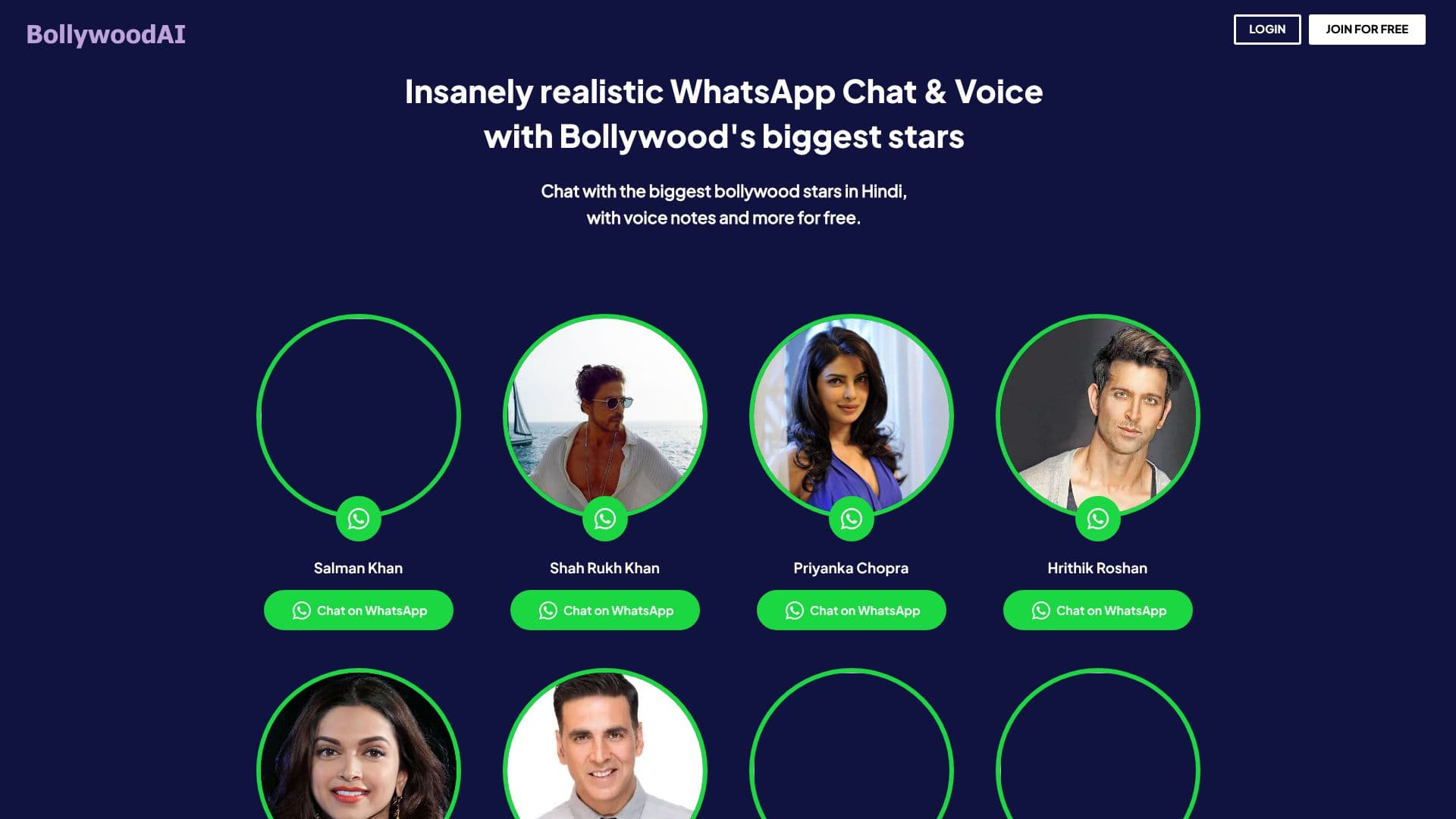 Tangkapan layar BOLLYWOODAI