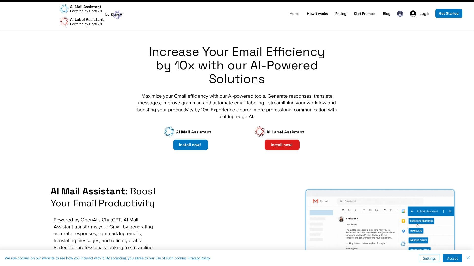 ChatGPT Add-on | AI Mail Assistant のスクリーンショット