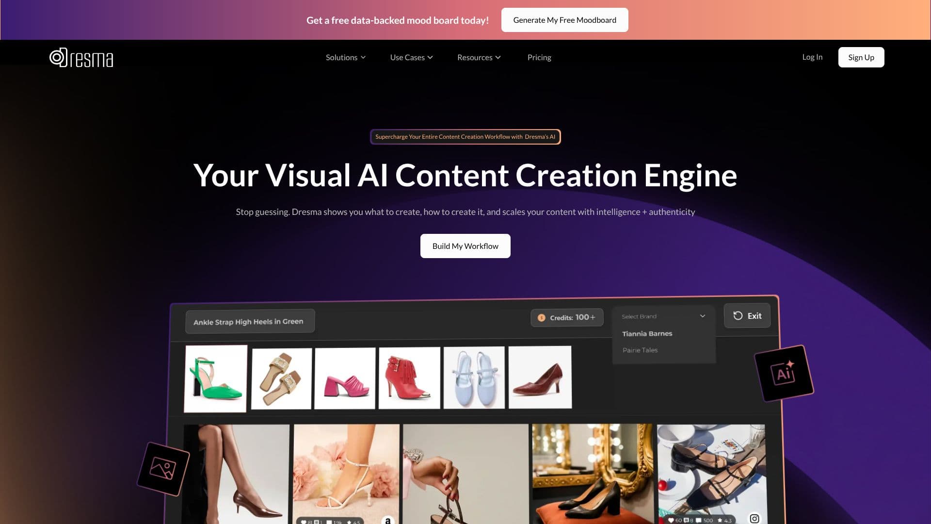 Скриншот Dresma AI Content Creation