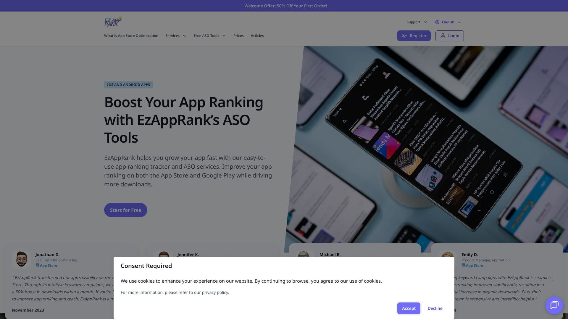 EzAppRank App Ranking Tracker screenshot