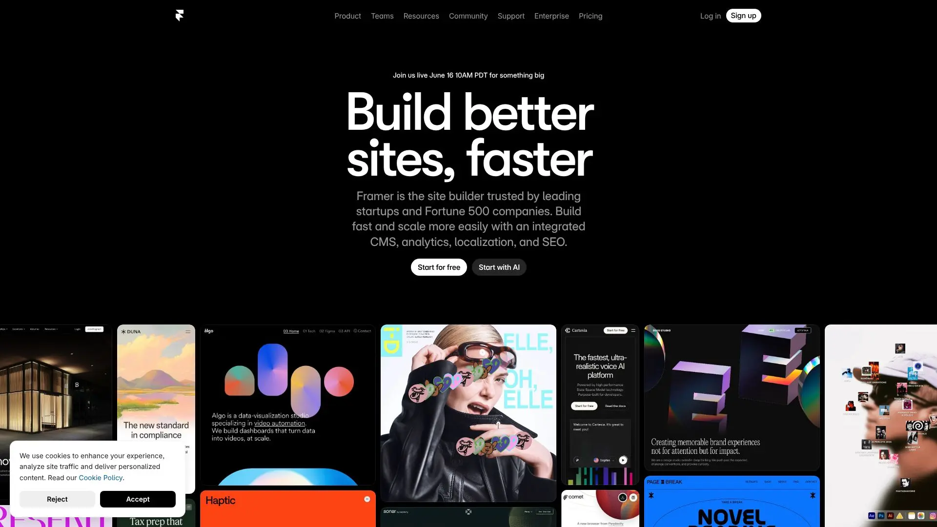 Framer screenshot