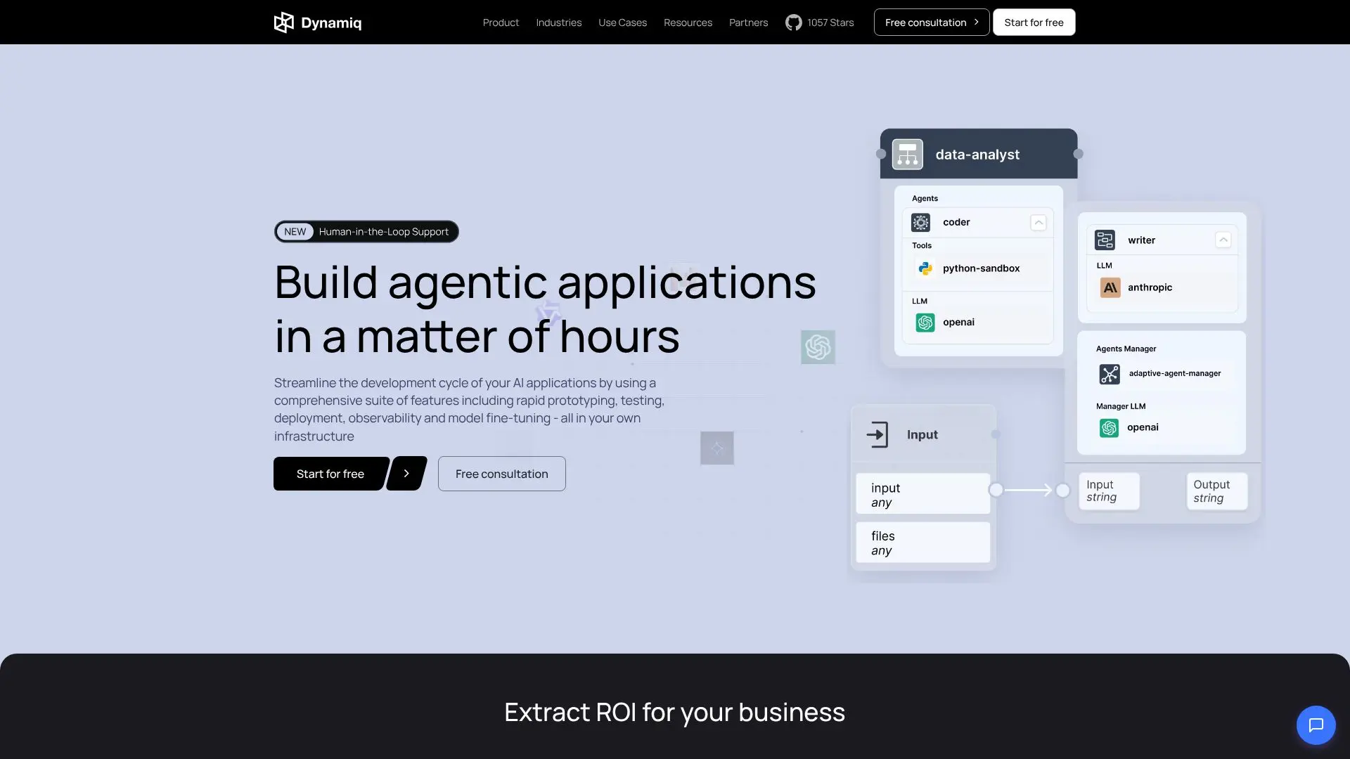 Screenshot von Dynamiq: GenAI Operating Platform