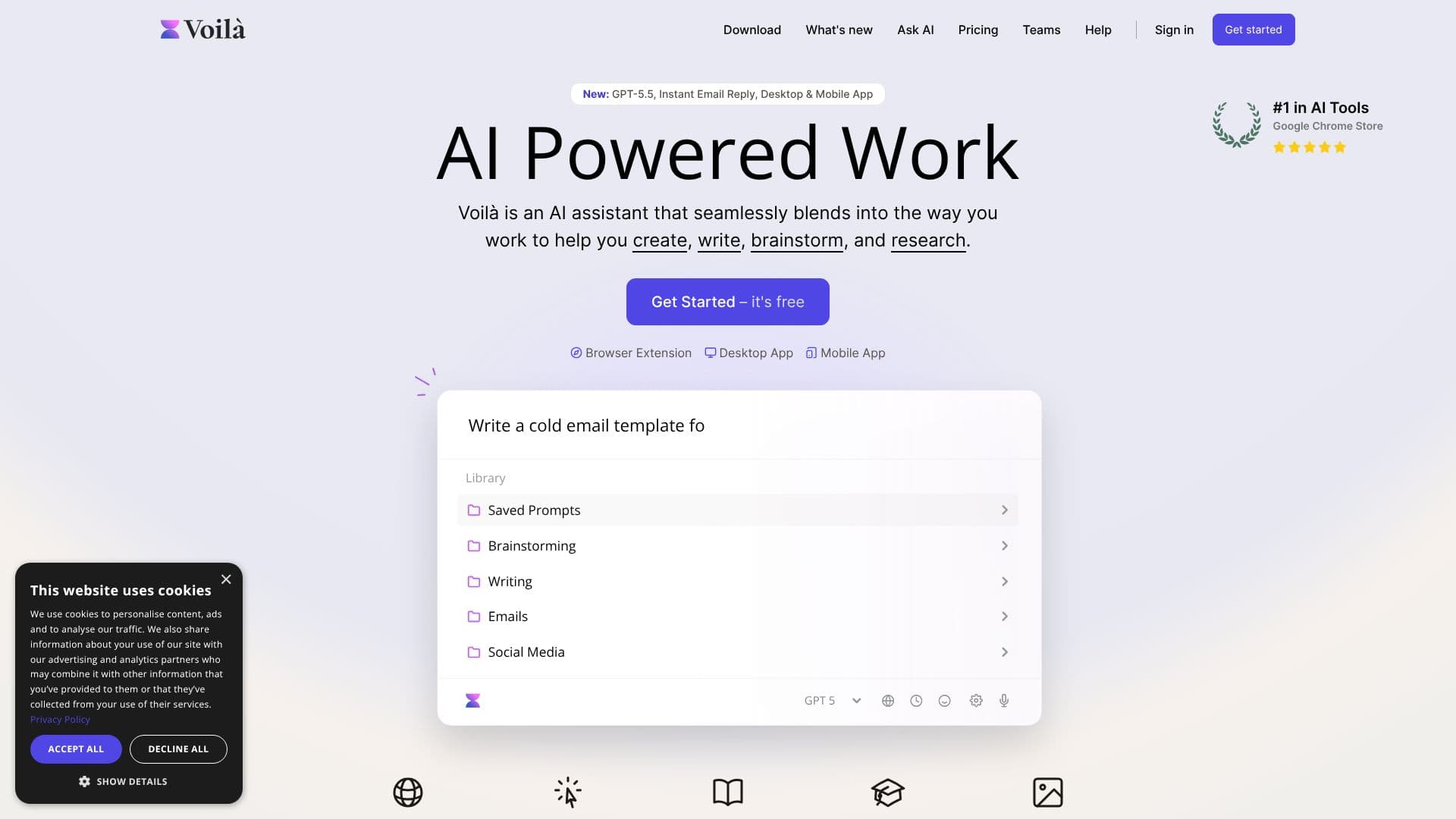 Tangkapan layar Voilà AI Assistant