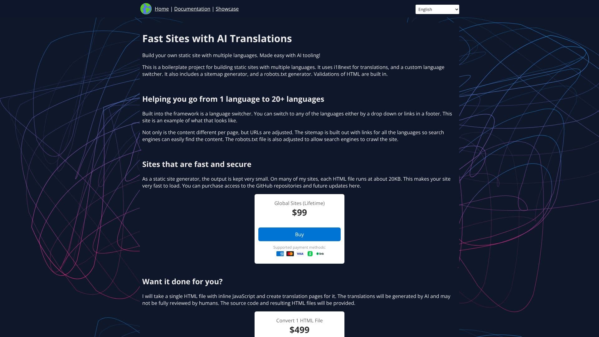 Global Sites AI 스크린샷
