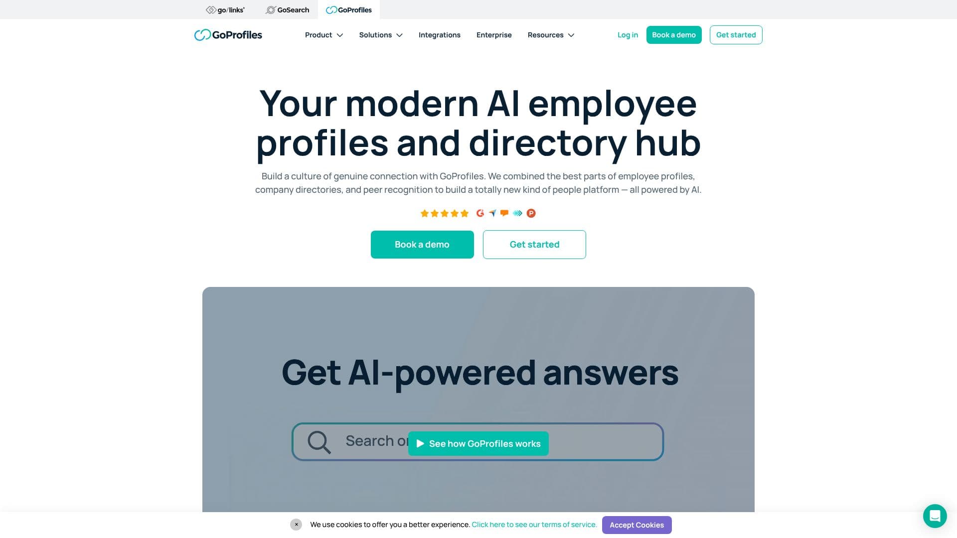 Screenshot von GoProfiles | KI-Mitarbeiterprofile